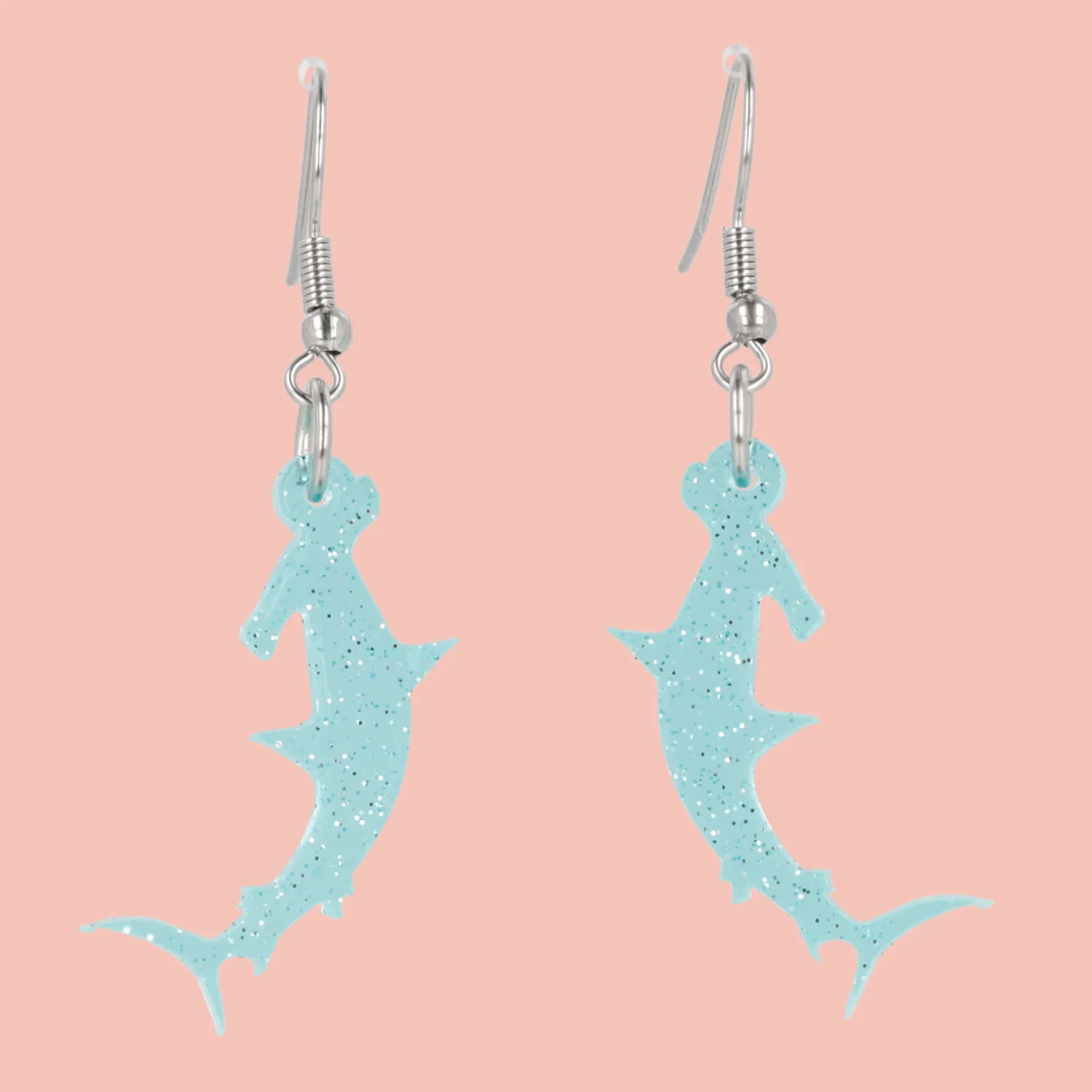 Hammer Time! Glitter Hammerhead Shark Earrings
