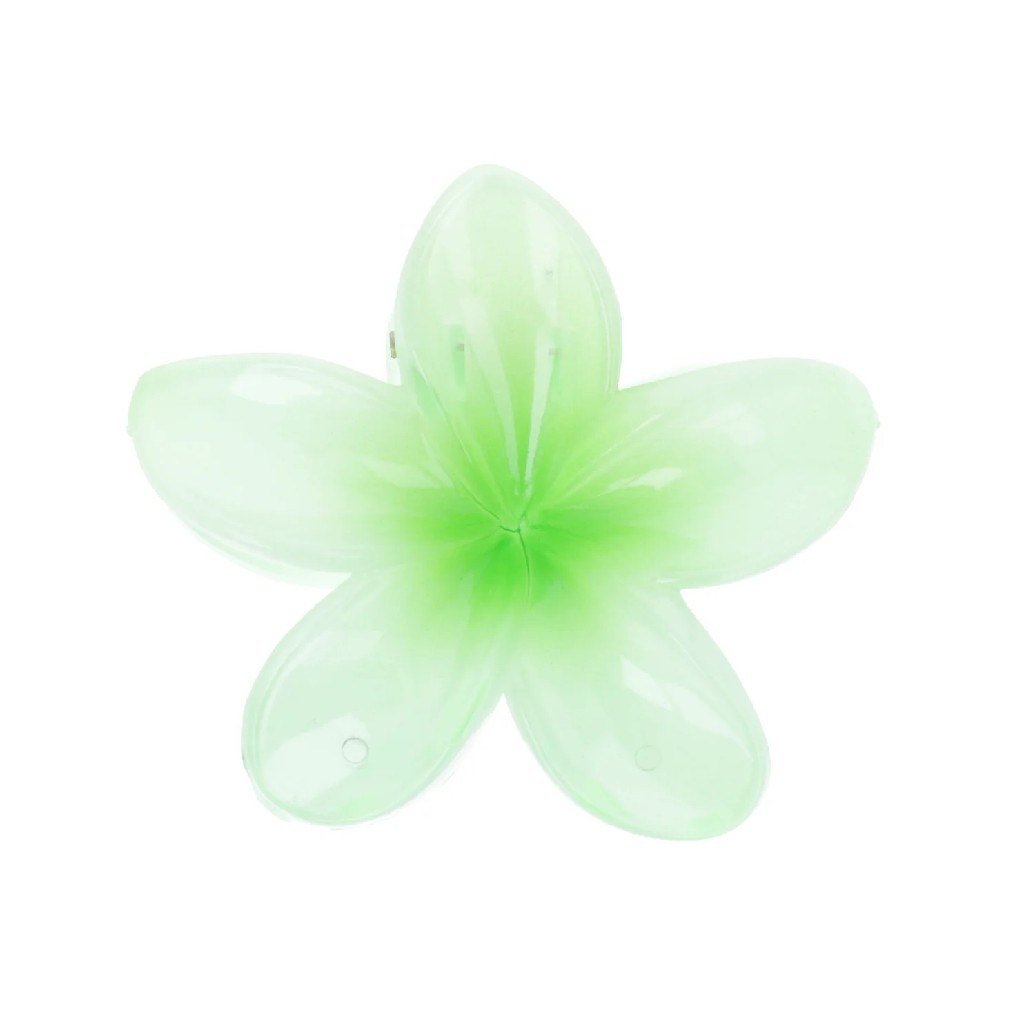 Hibiscus Flower Hair Claw Clip - Lime Green - Image 3