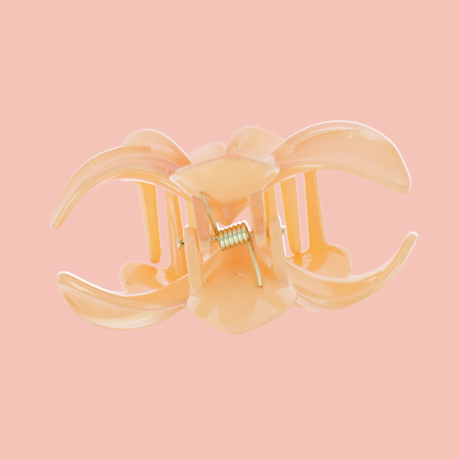 Hibiscus Flower Hair Claw Clip - Peach Melba - Image 2