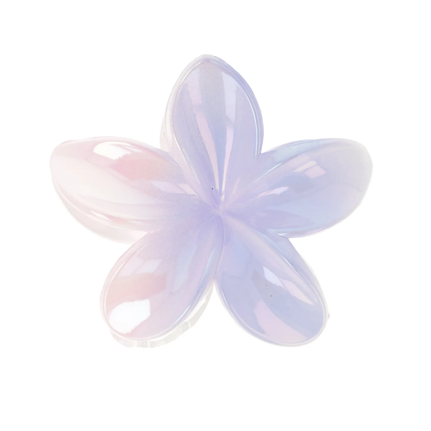 Hibiscus Flower Hair Claw Clip - Pink Lilac Pearl - Image 3
