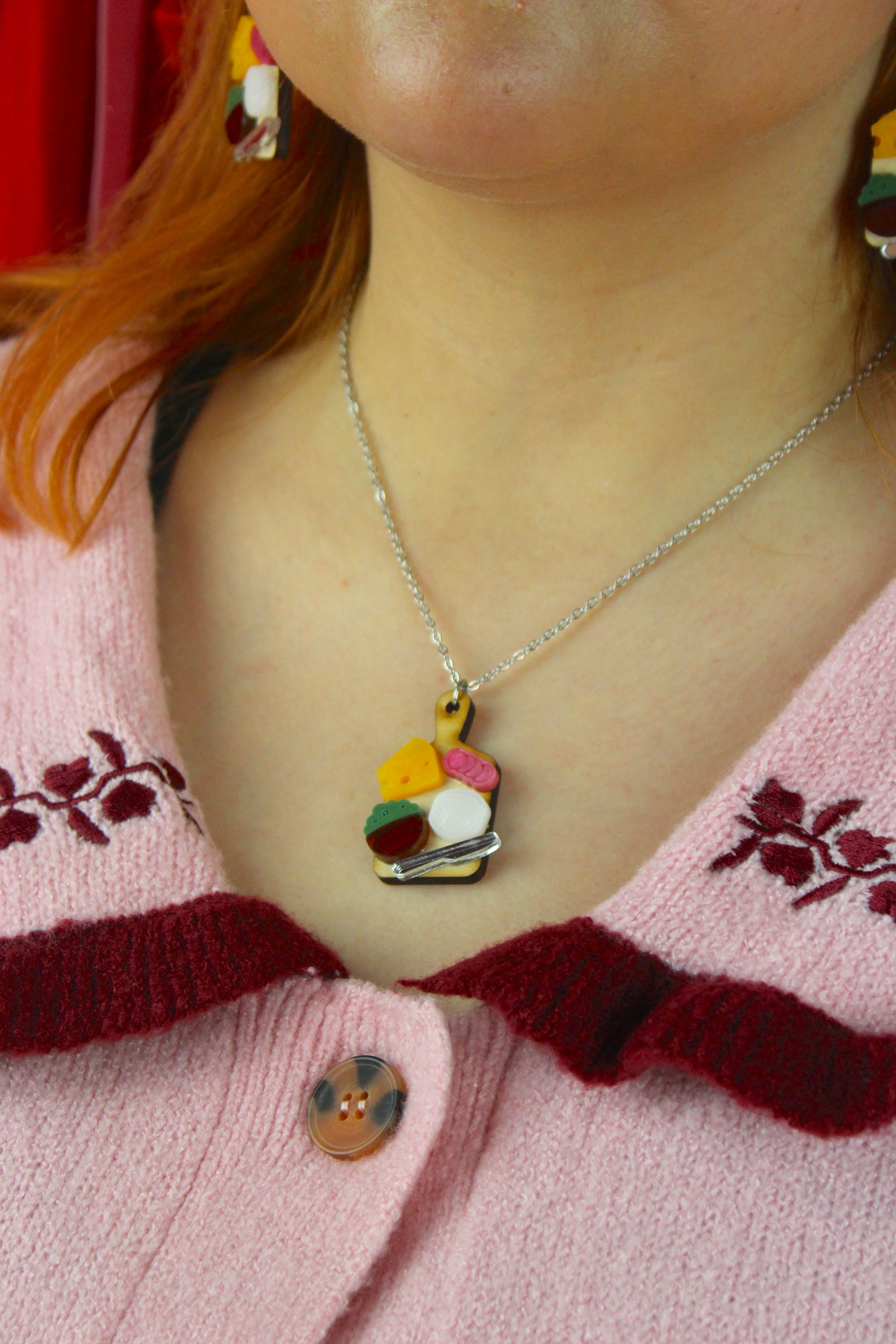 Holy Cheeses Charcuterie Board Necklace - Image 2