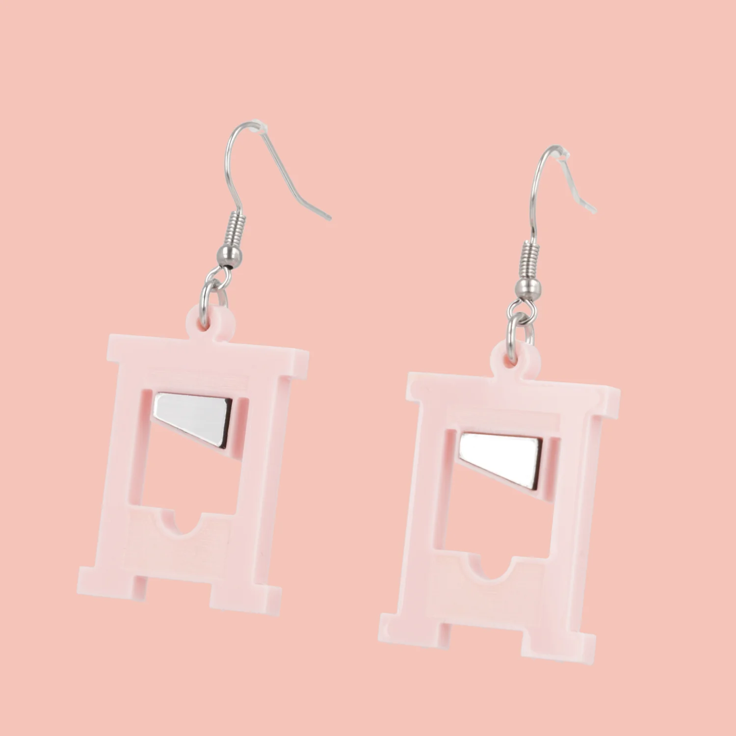 How's Your Head? Guillotine Earrings - Pink - Image 4