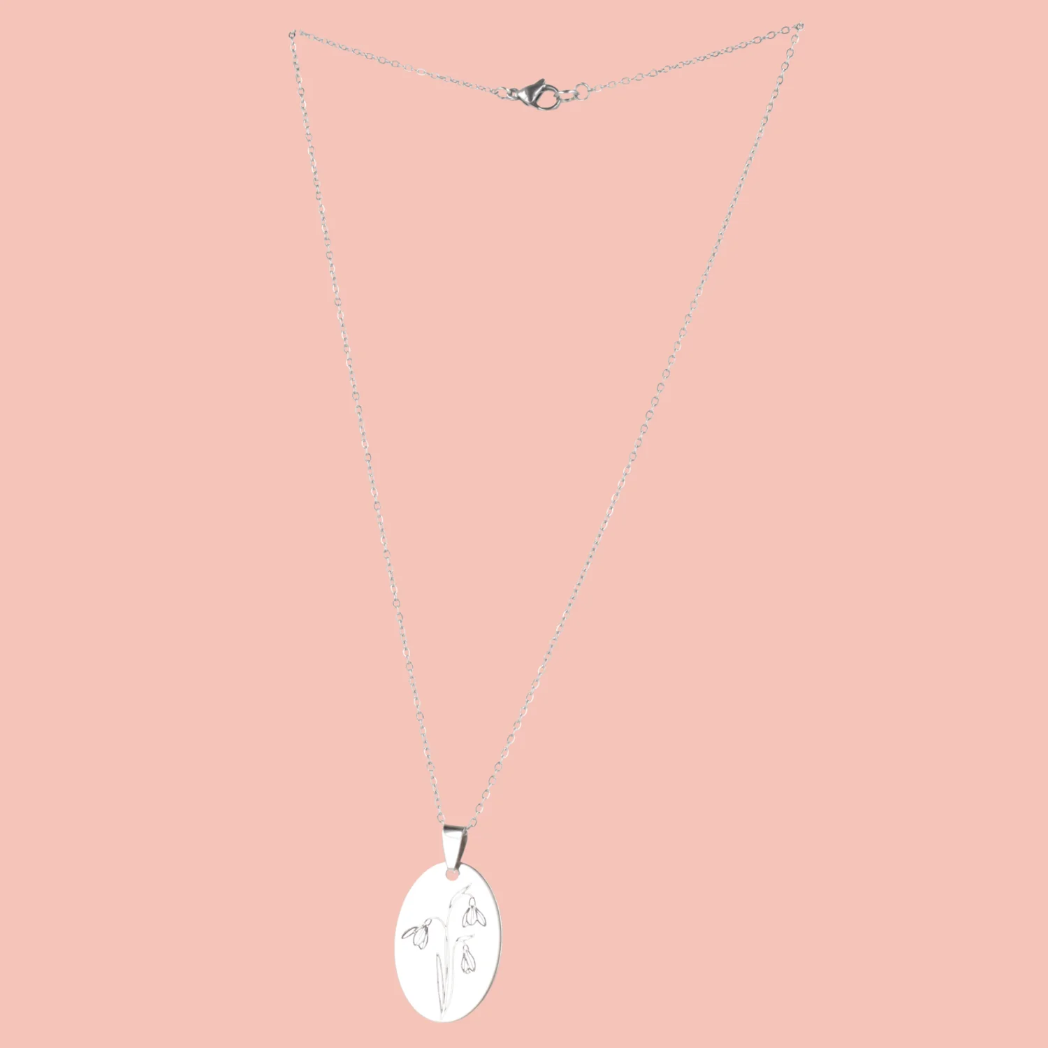 January Birth Flower Necklace - Snowdrop - Image 3