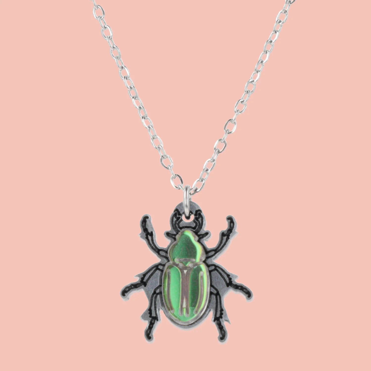 Jewel Summer Beetle Necklace