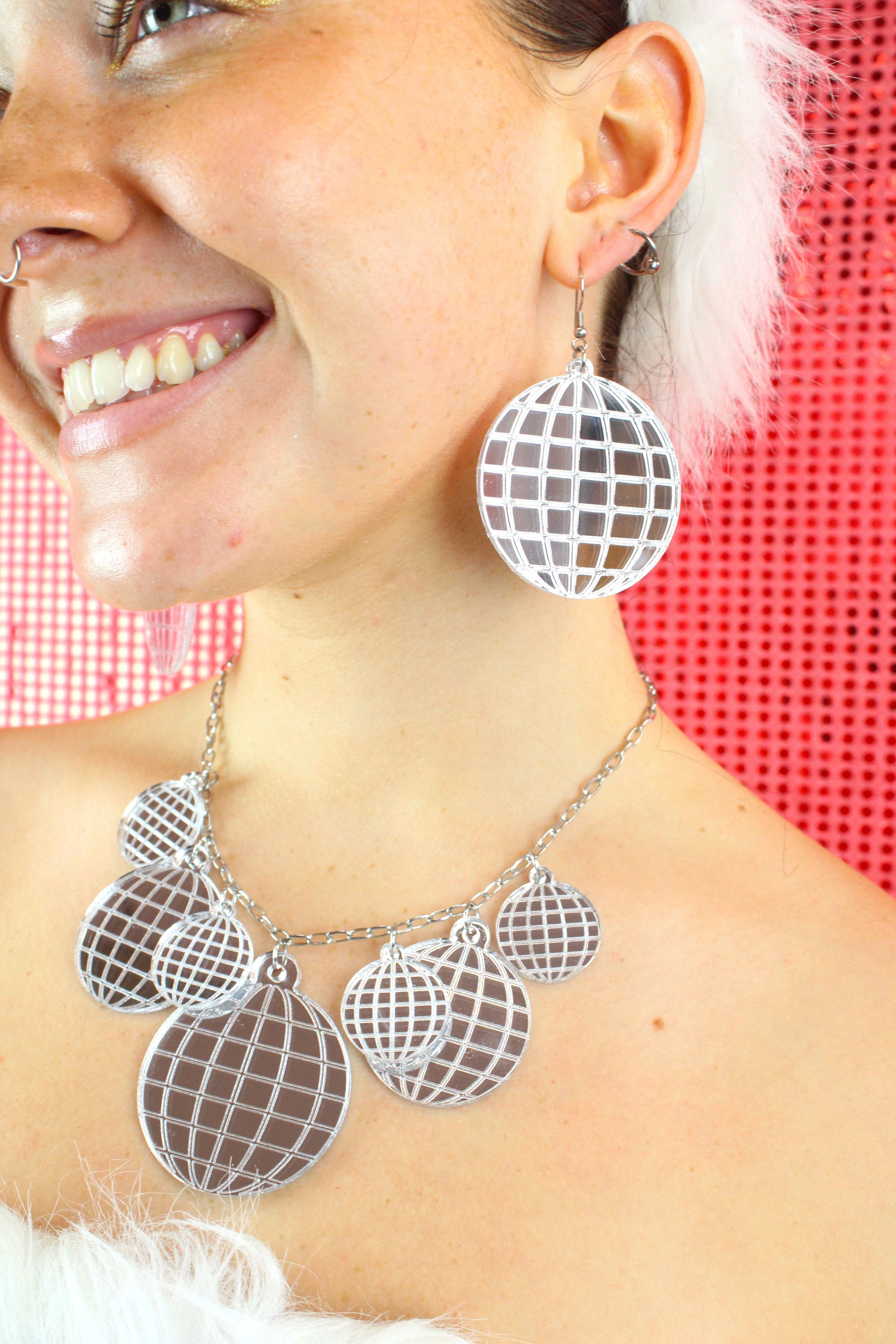 Large Disco Ball Earrings - Image 7