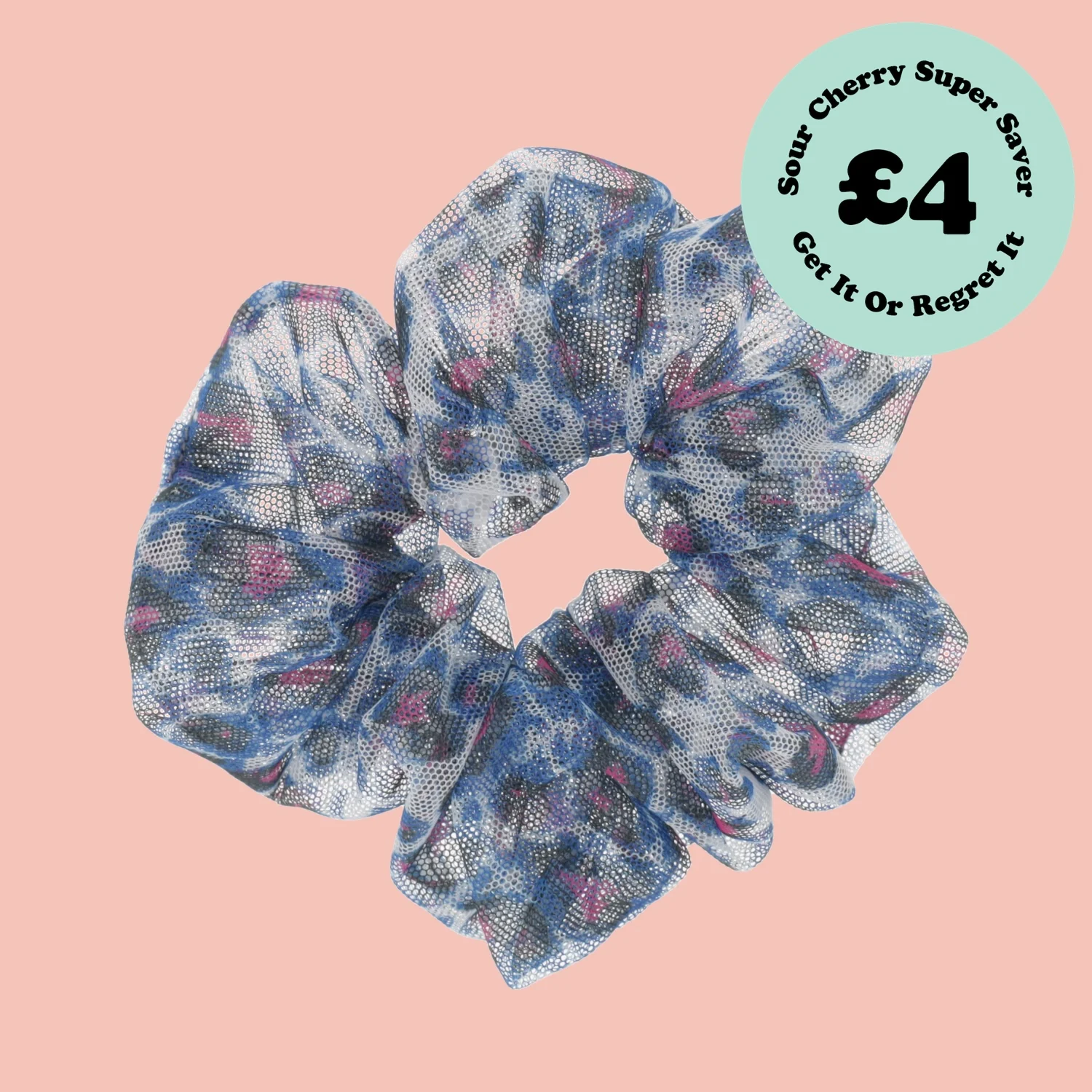 Leopard Mesh Scrunchie