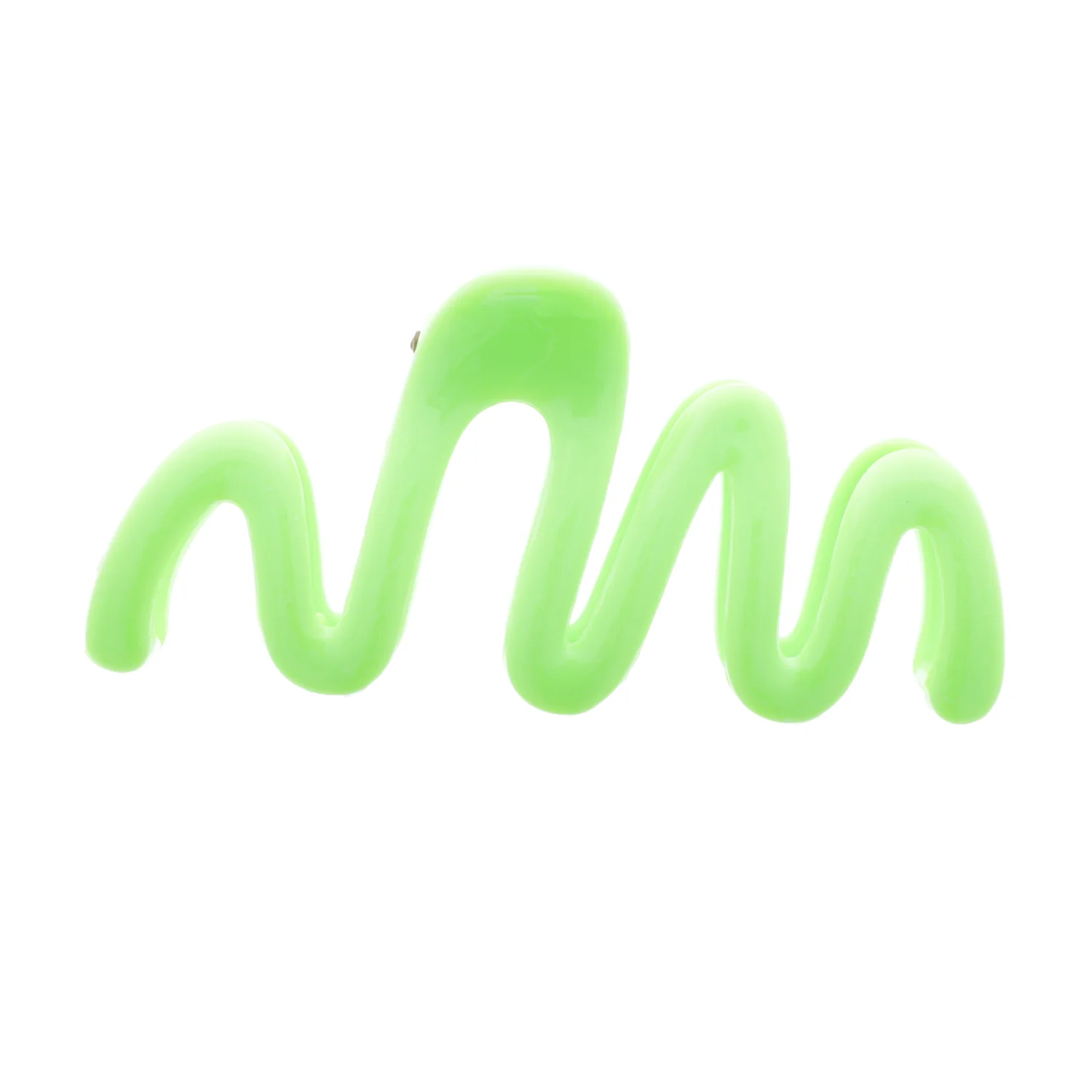 Lime Green Wavy Claw Clip - Image 3