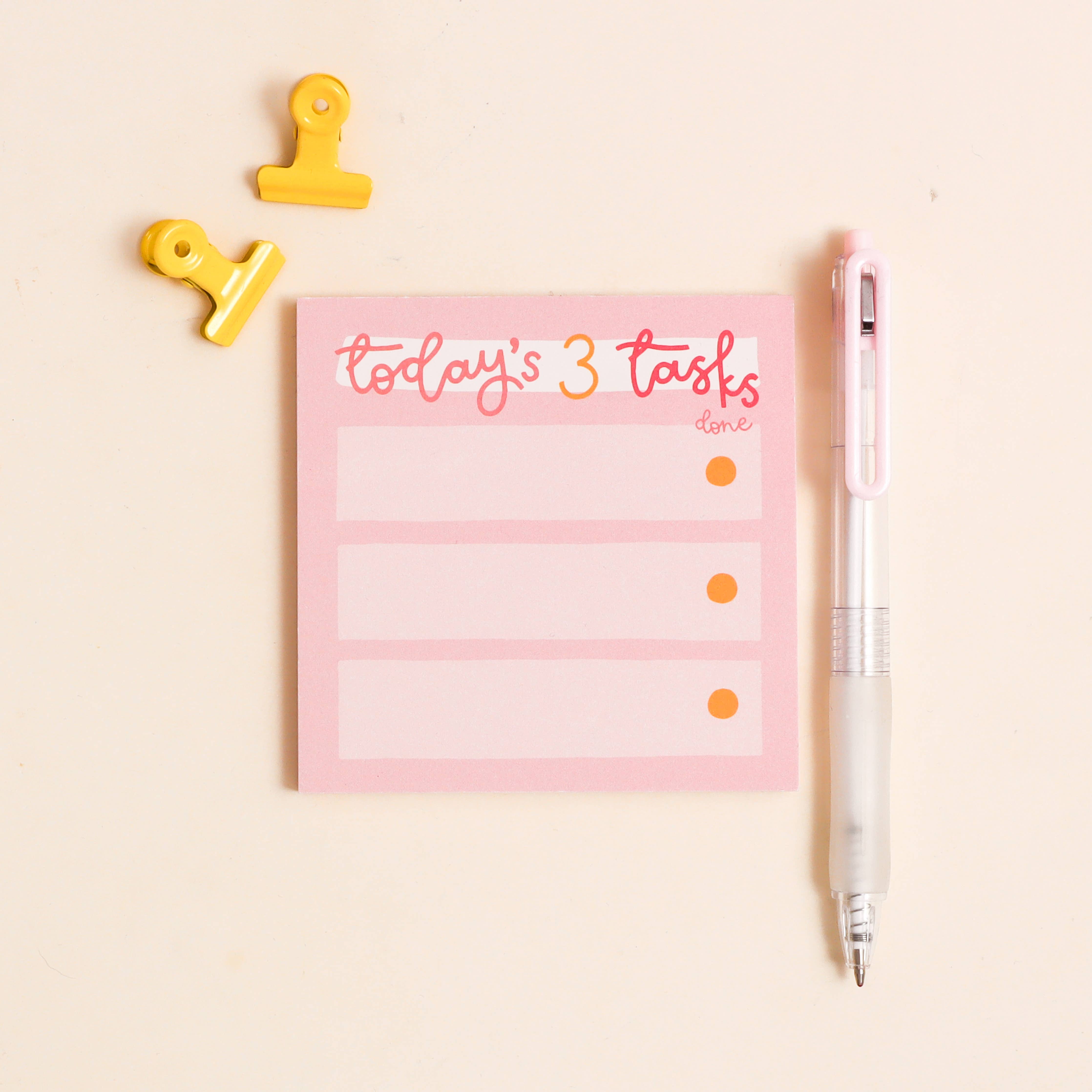 Memo Pad - Today's 3 Tasks