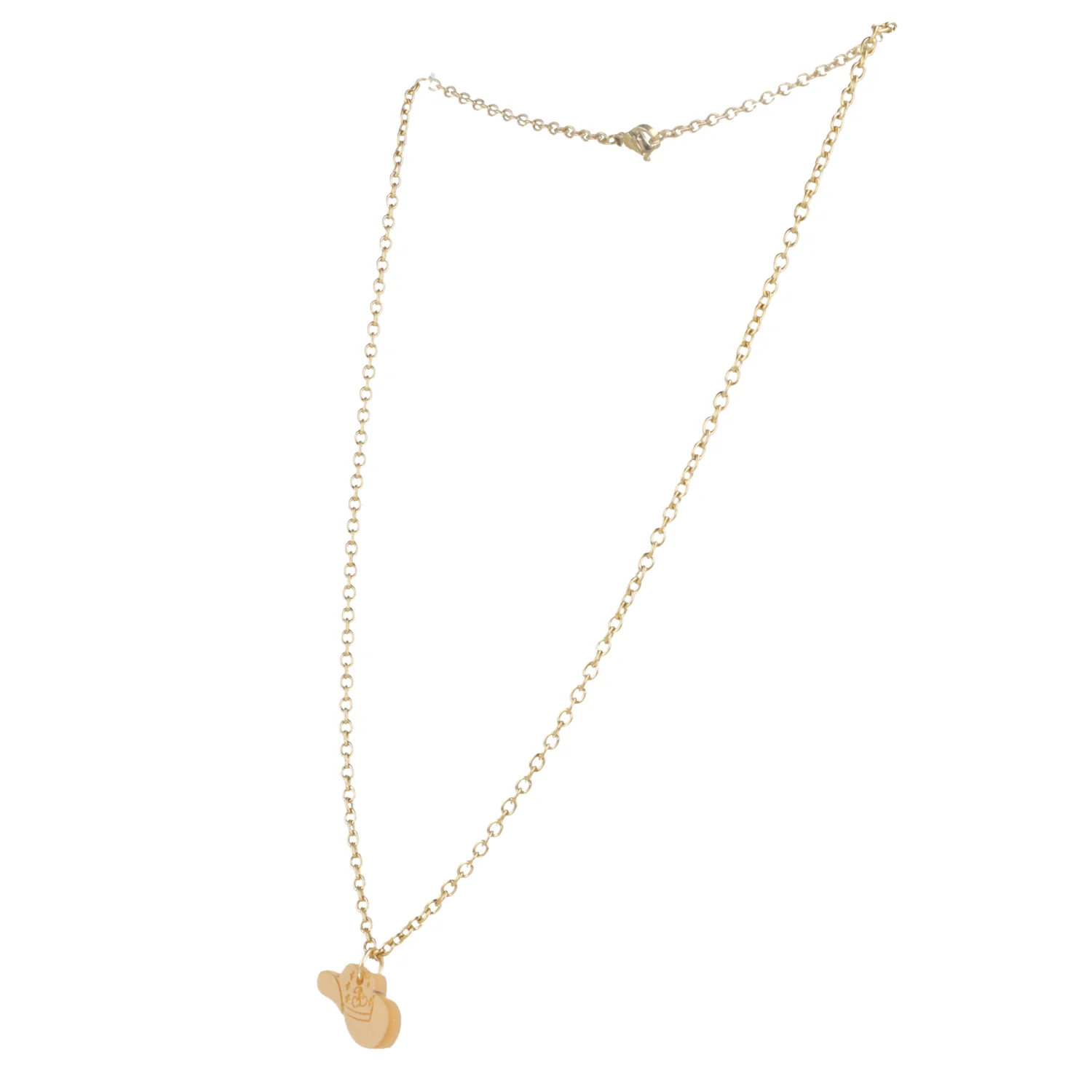 Mini Gold Cowboy Hat Necklace - Image 10