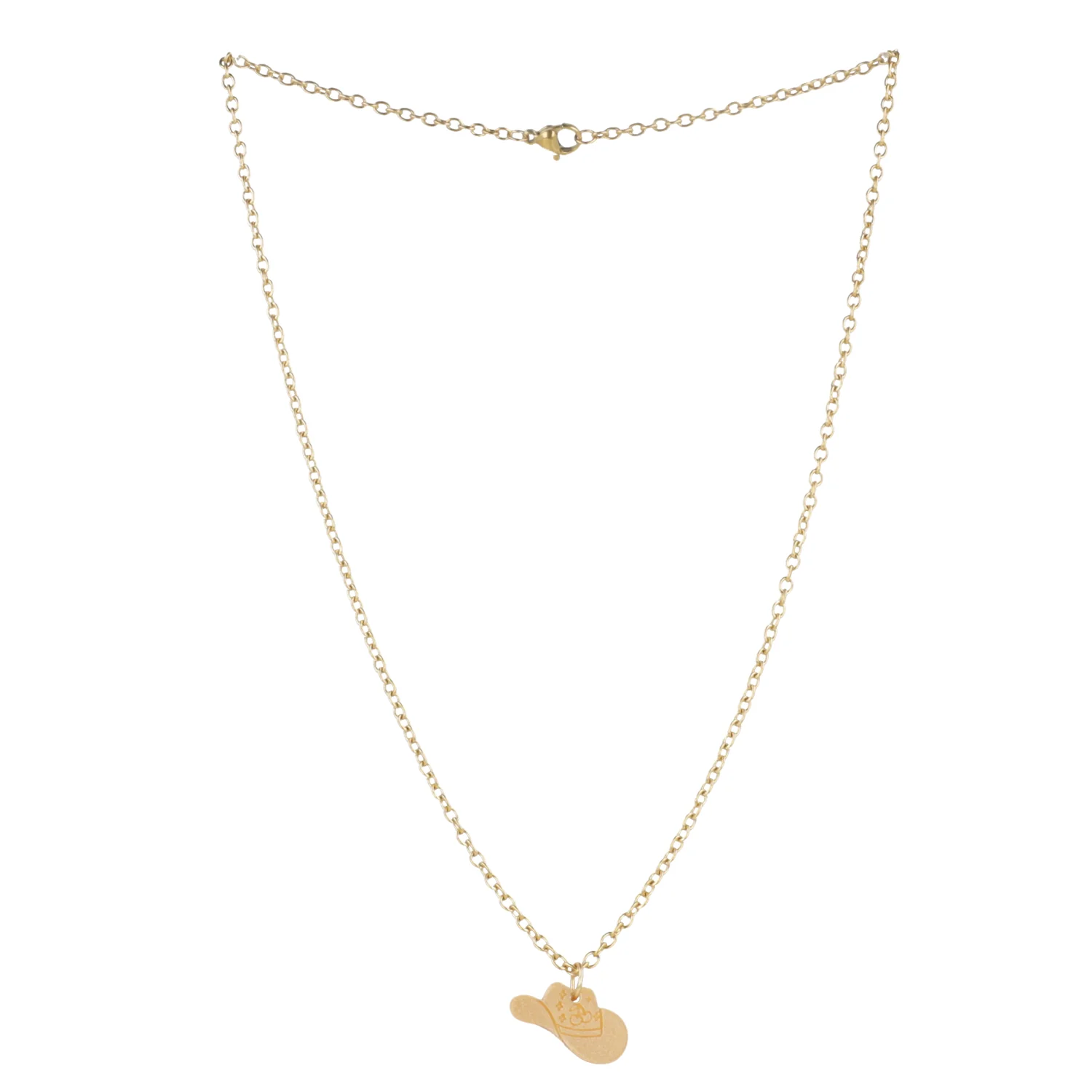 Mini Gold Cowboy Hat Necklace - Image 9