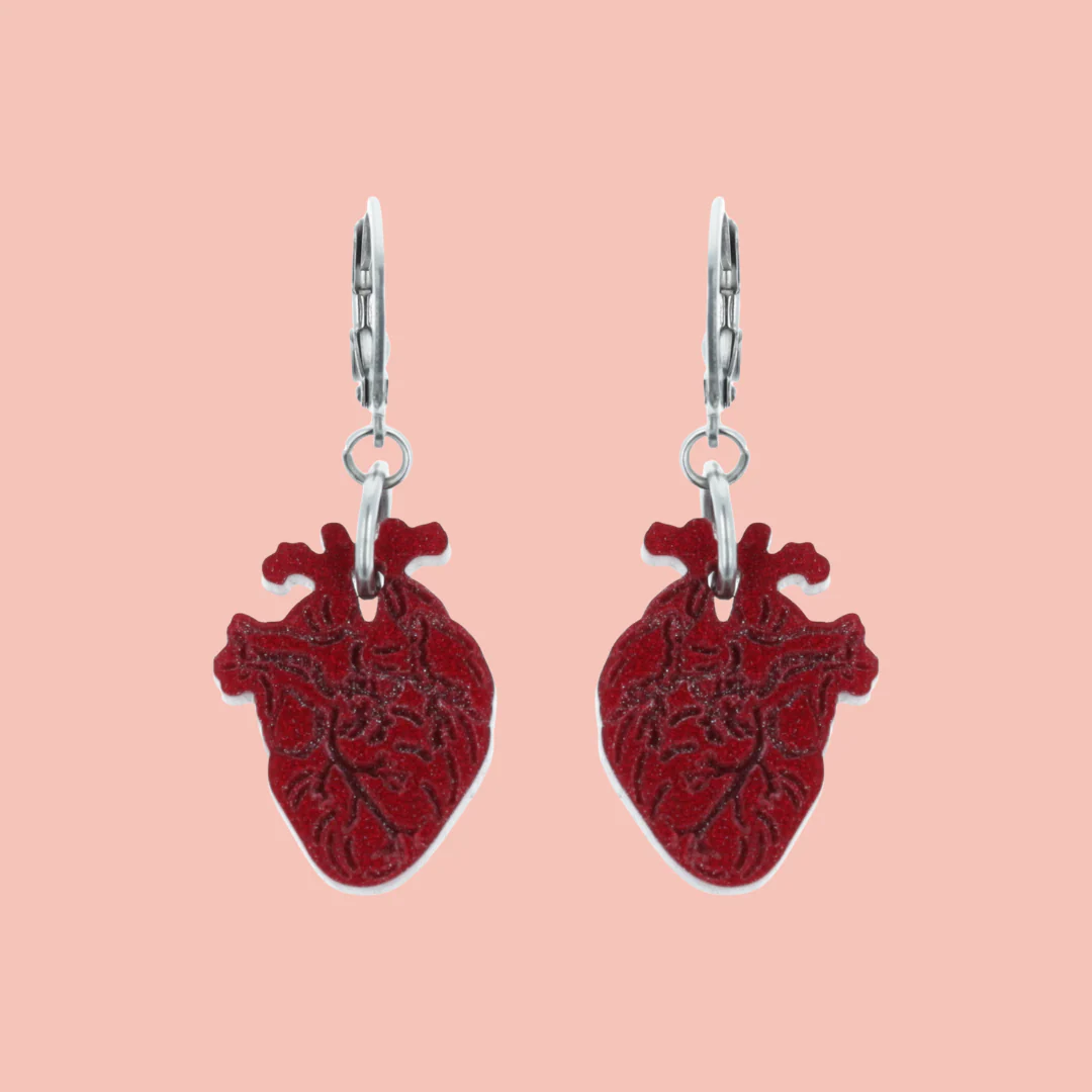 Mini Heart-core Huggie Hoop Earrings