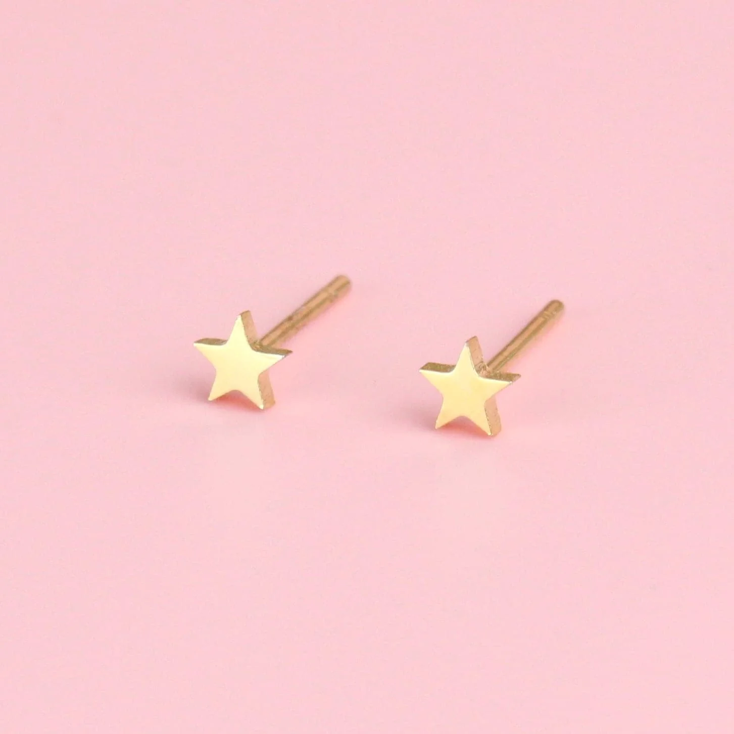 Mini Star Stud Earrings (Gold Plated)