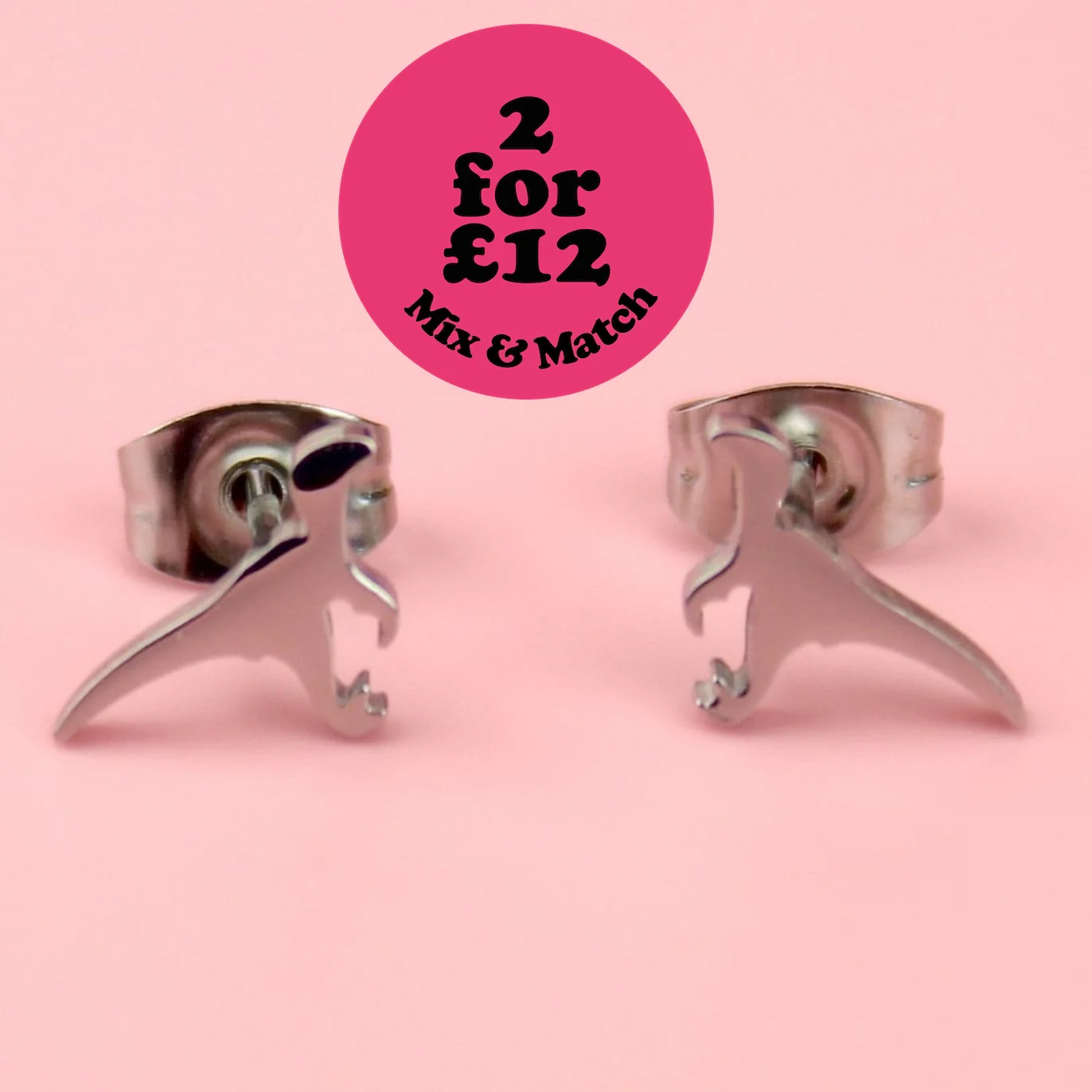 Mini Velociraptor Stud Earrings