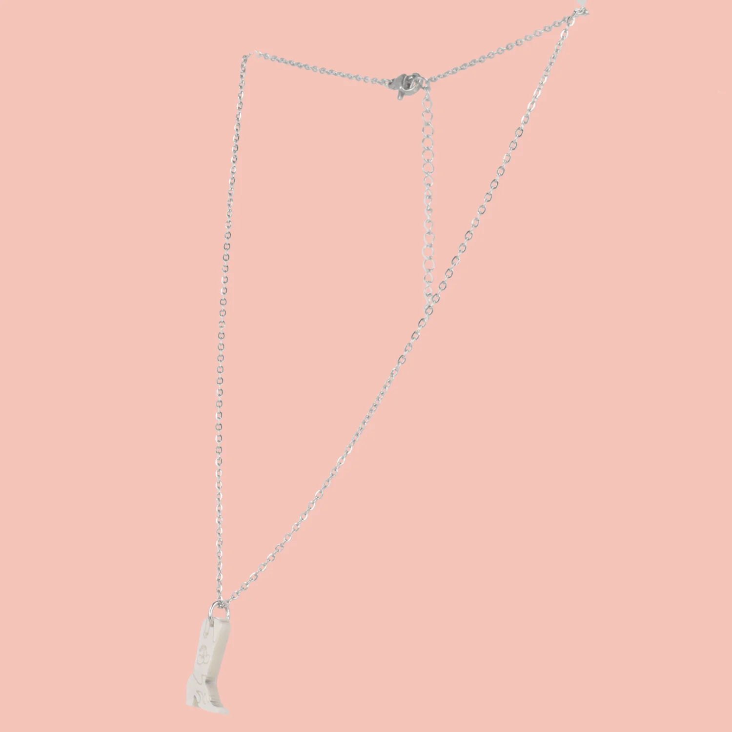 Mini White Cowboy Boot Necklace - Image 6