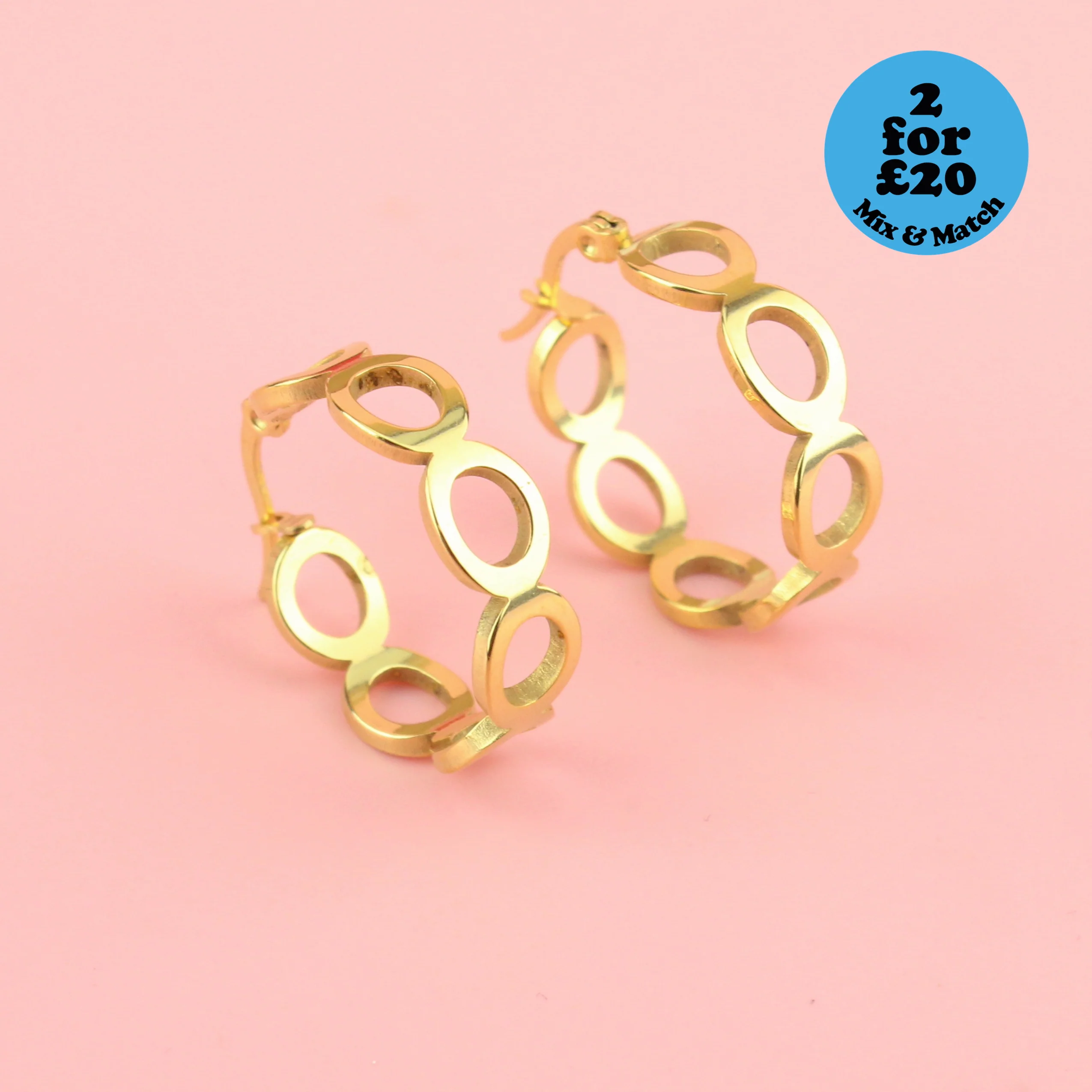 Mod Hoops (Gold Plated)