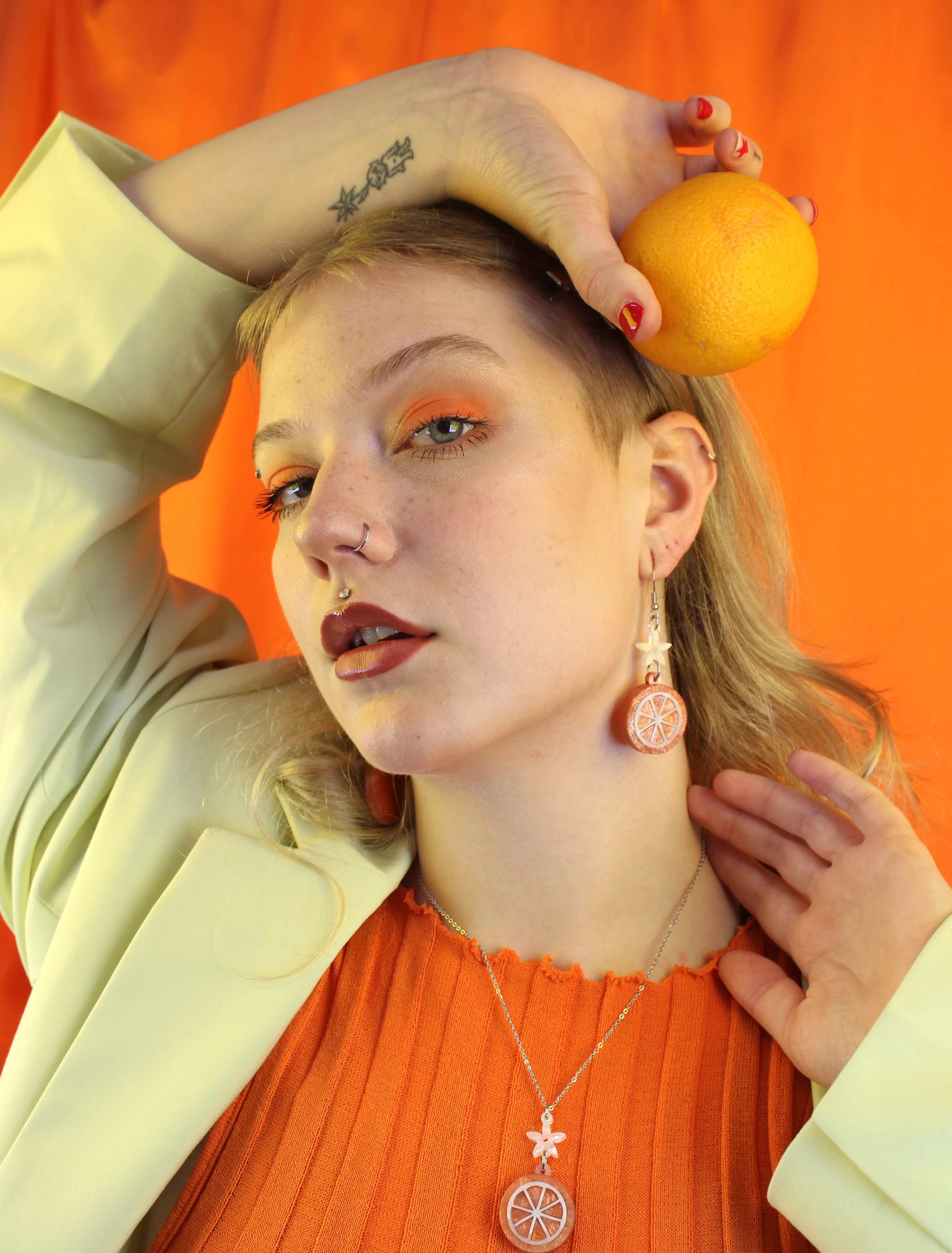 Orange Slice Earrings - Image 5