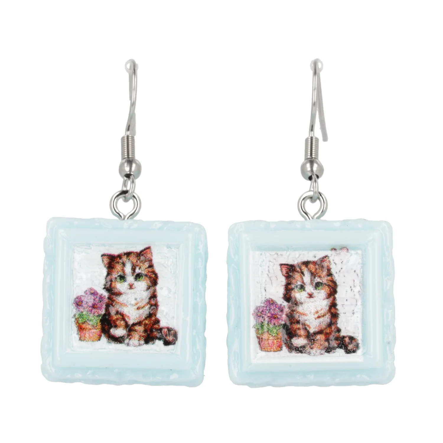 Pawtrait Cake Earrings - Blue - Image 5