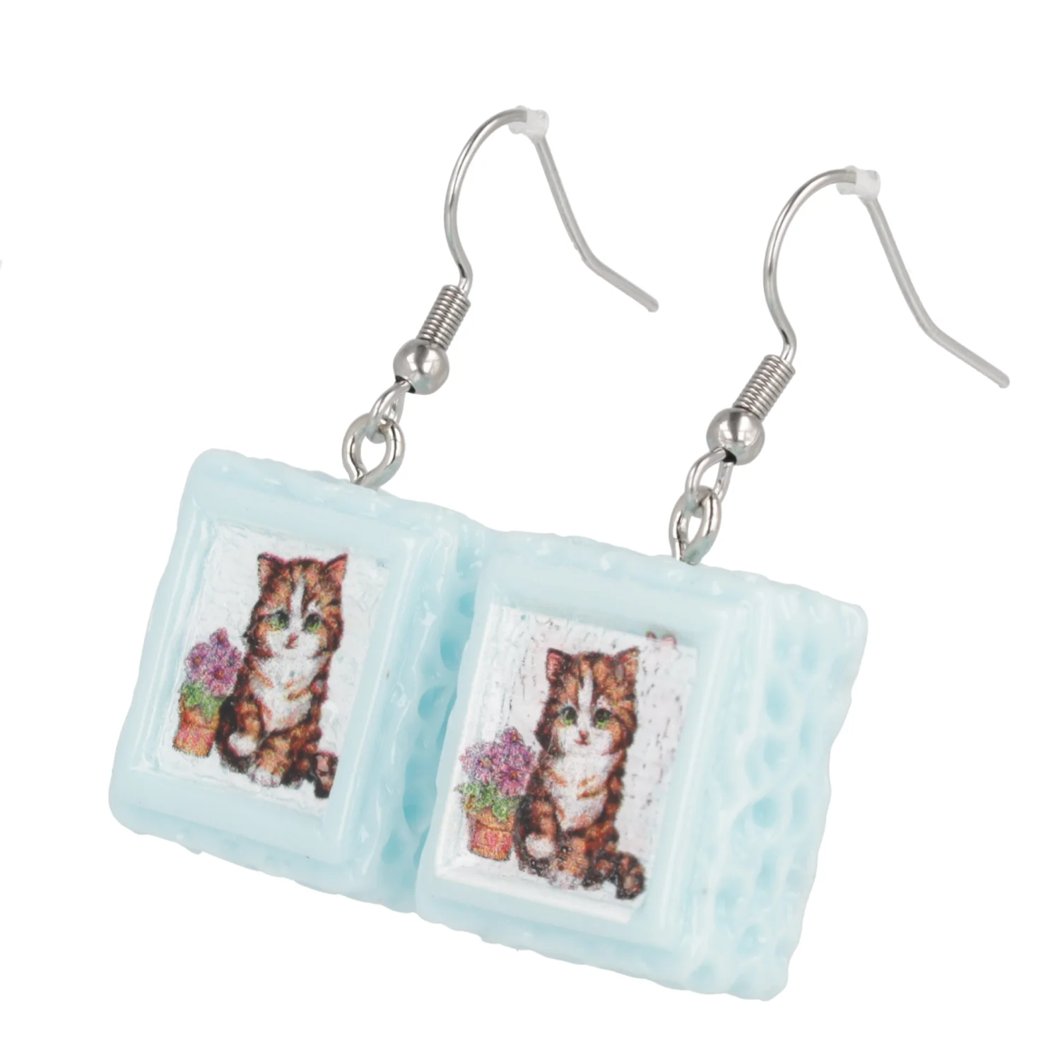 Pawtrait Cake Earrings - Blue - Image 6