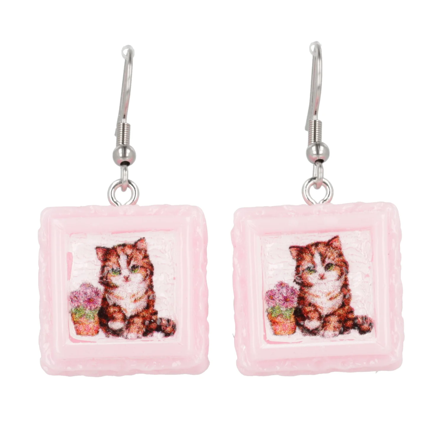 Pawtrait Cake Earrings - Pink - Image 6