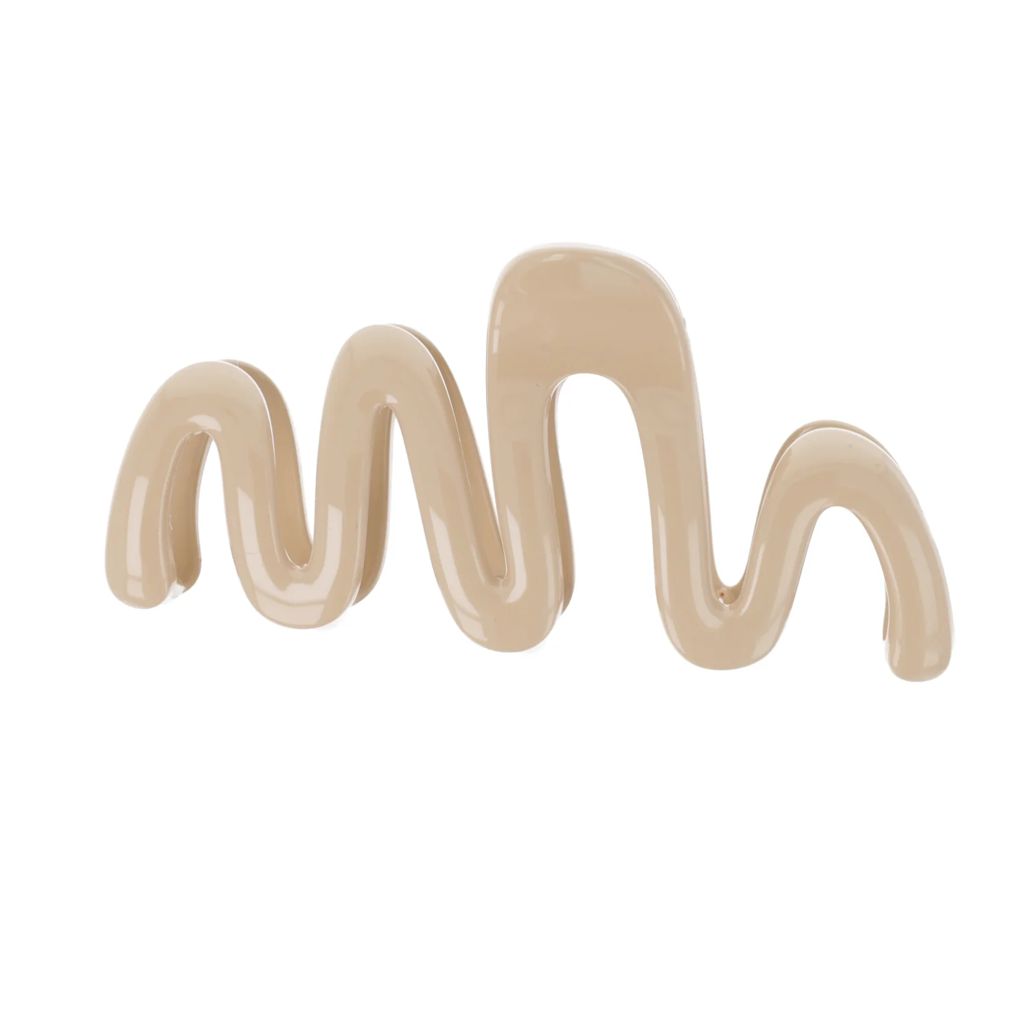 Sand Recycled Plastic Wavy Claw Clip - Image 2