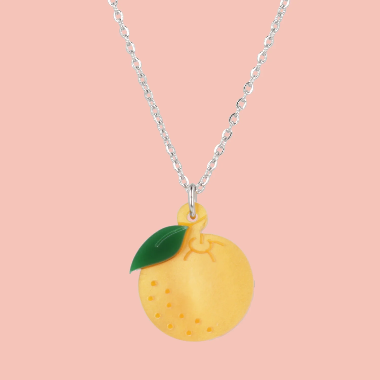 Peel The Love Orange Pendant Necklace - Image 2