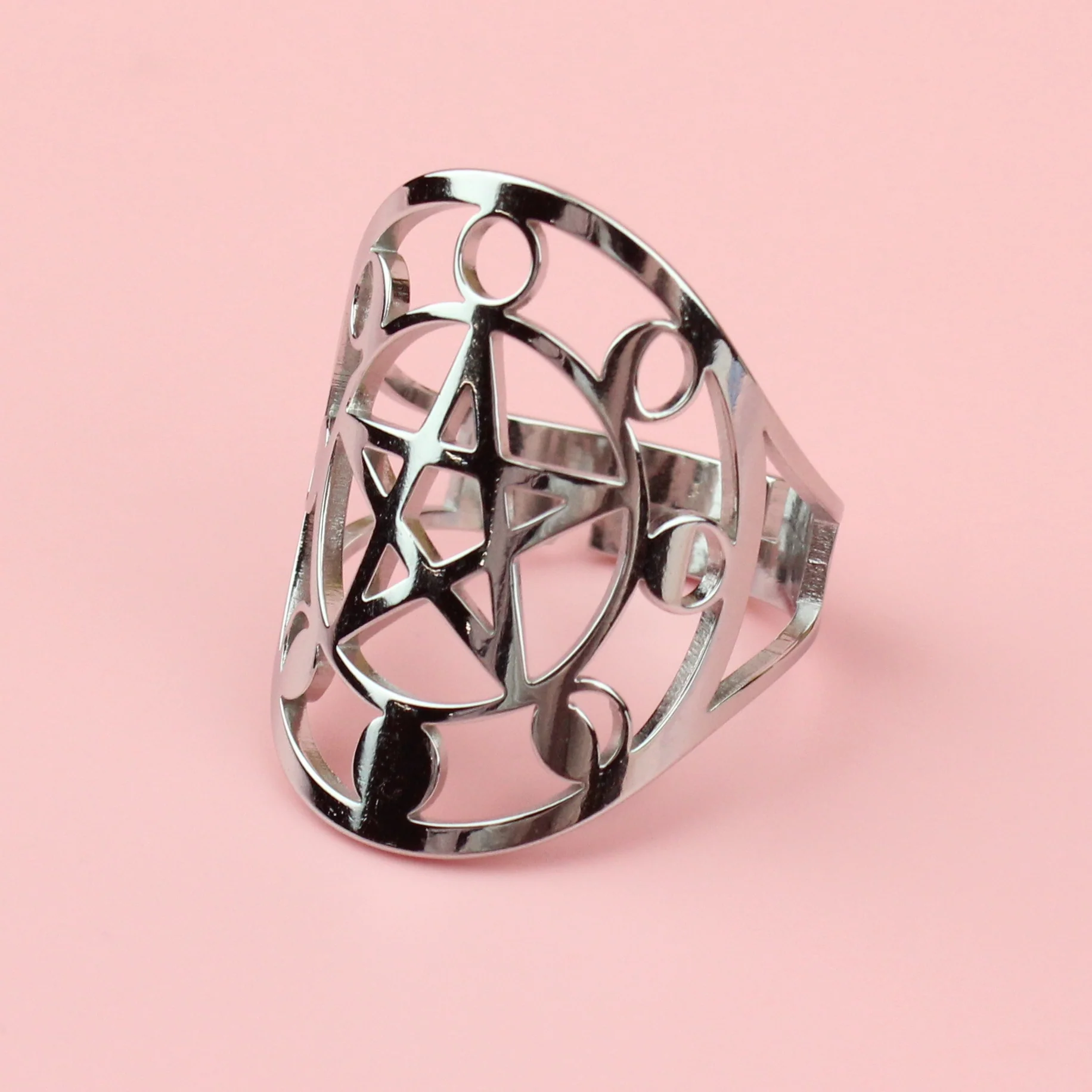Pentacle Moon Phase Ring - Image 3