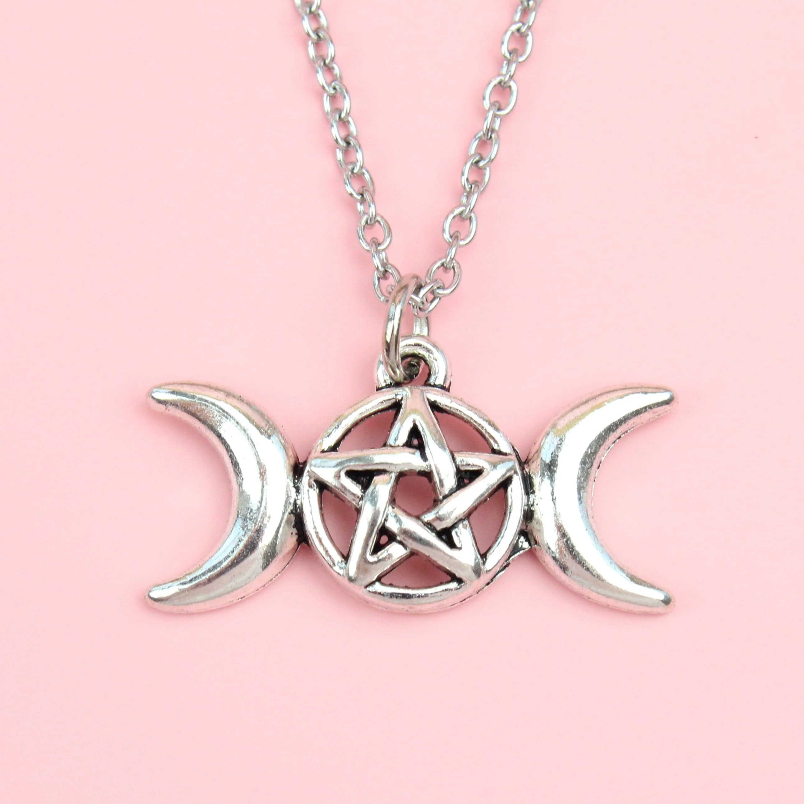 Pentagram & Moon Necklace