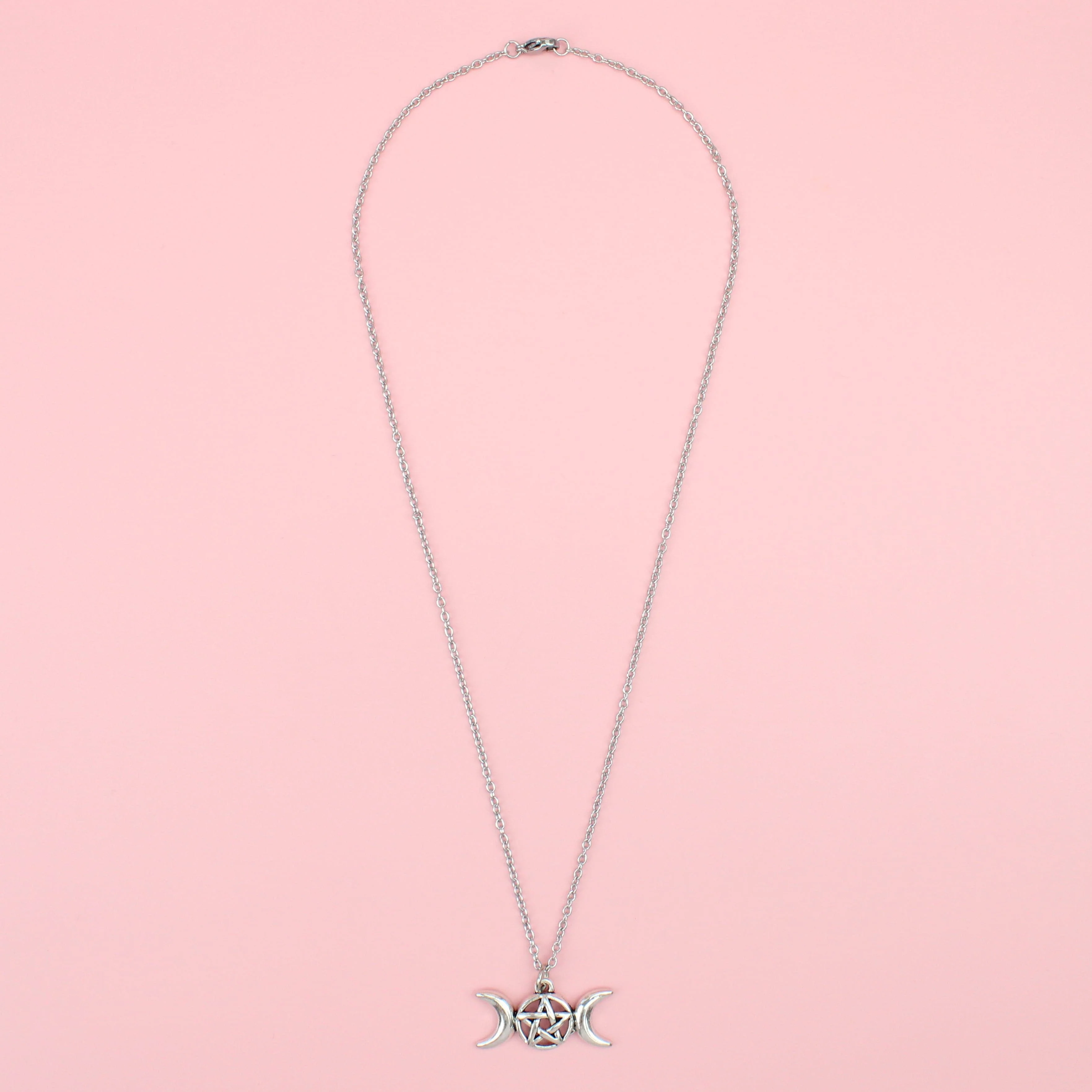 Pentagram & Moon Necklace - Image 2
