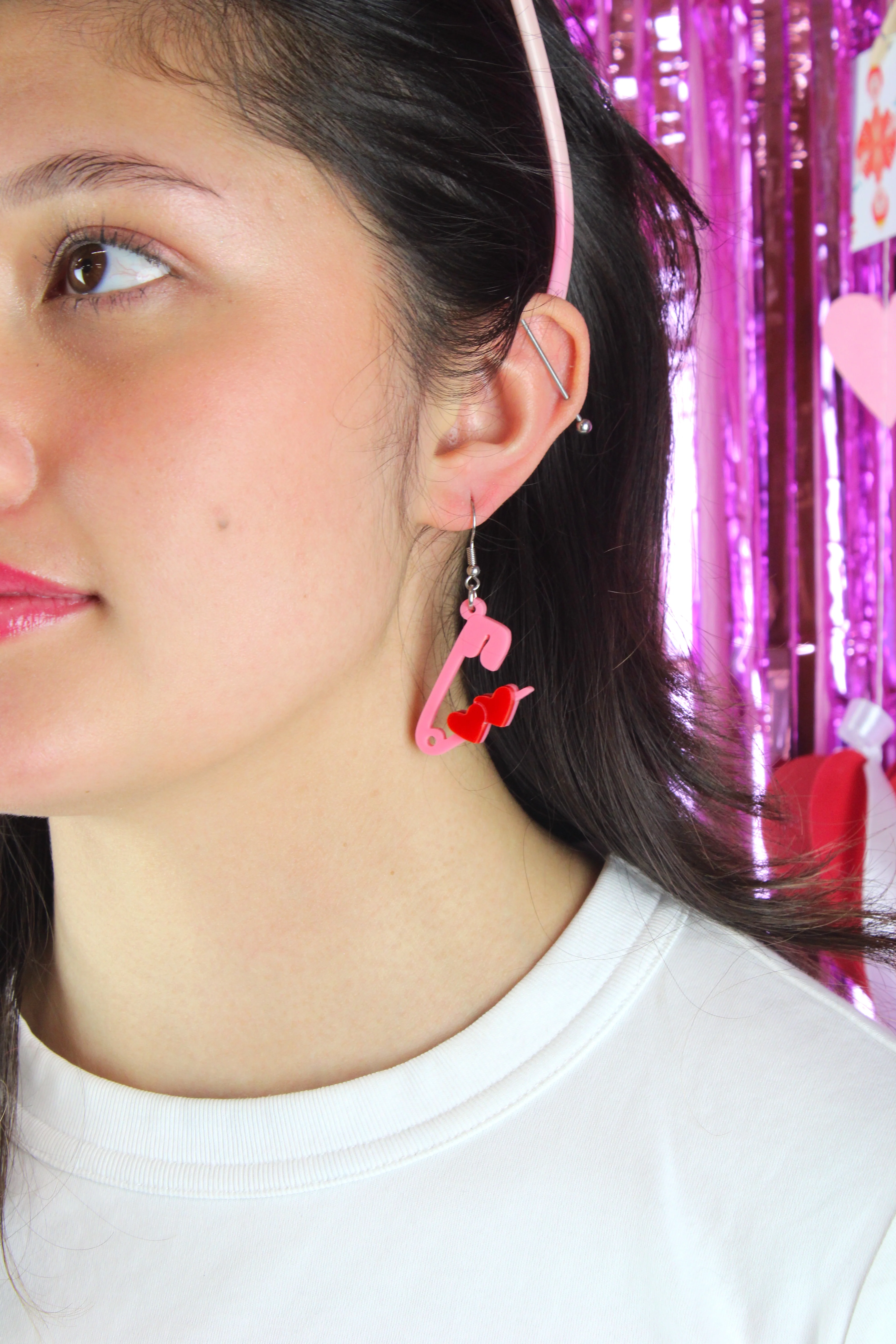 Pin Love With You Earrings (Pink) - Image 8