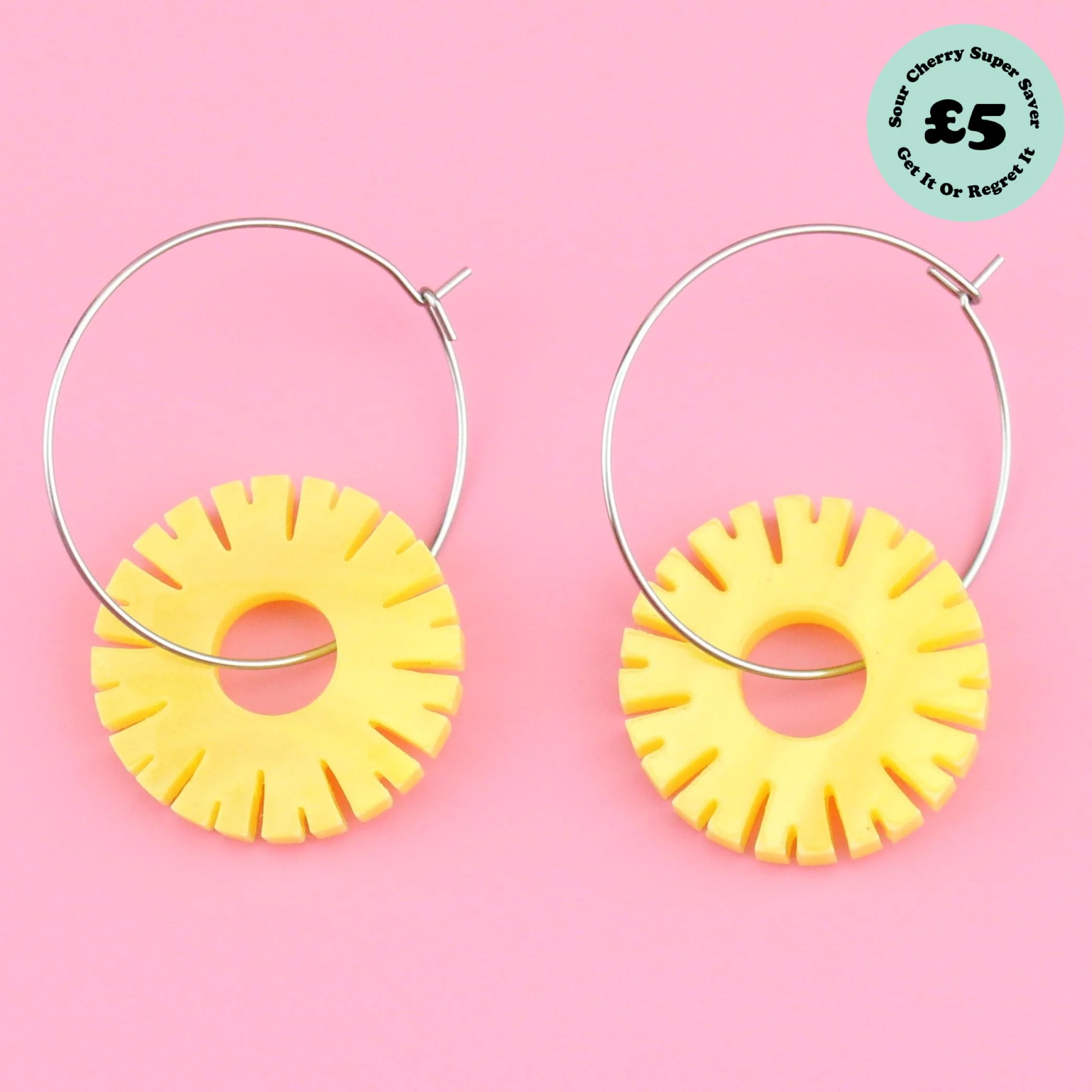 Pineapple Ring Hoop Earrings
