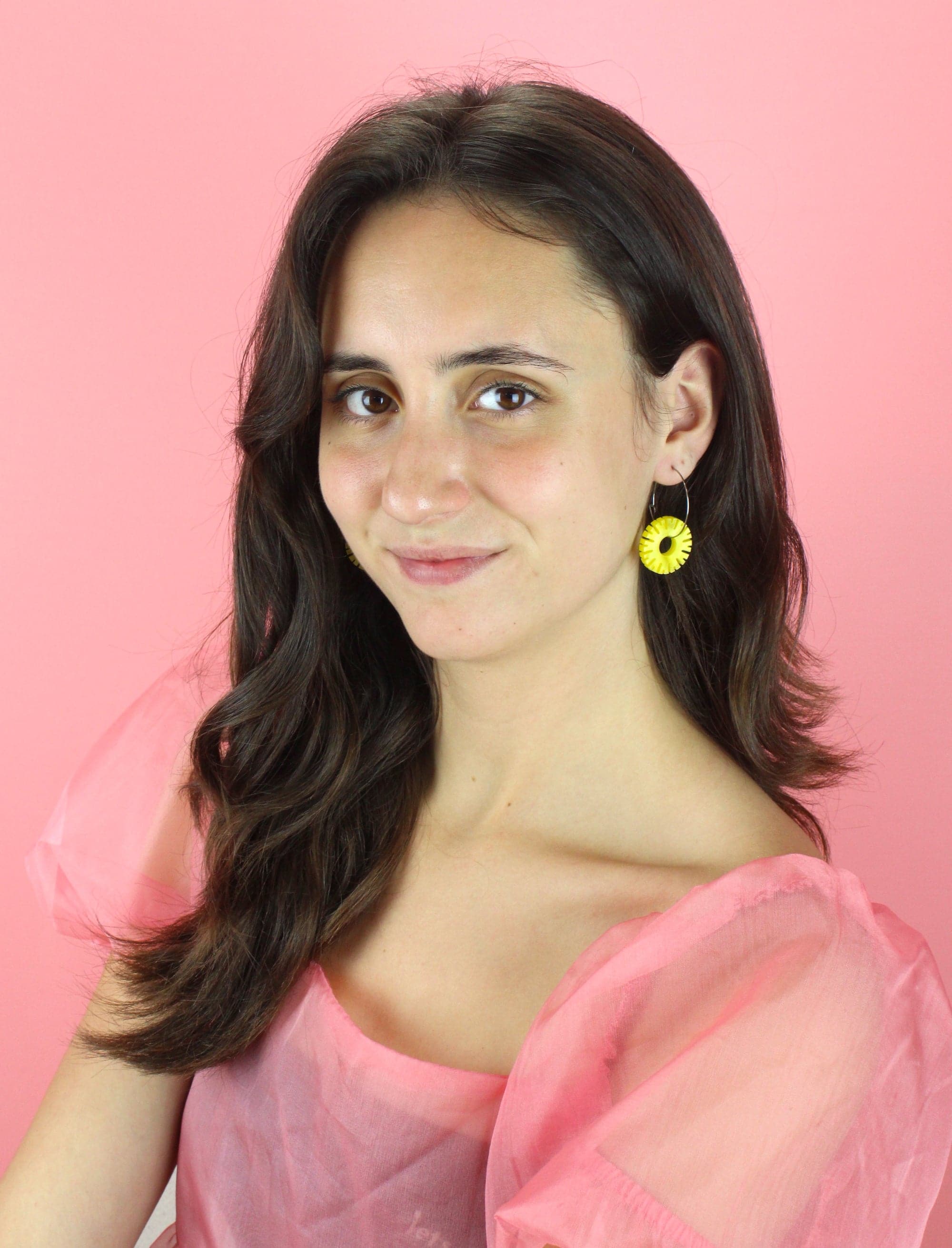 Pineapple Ring Hoop Earrings - Image 7