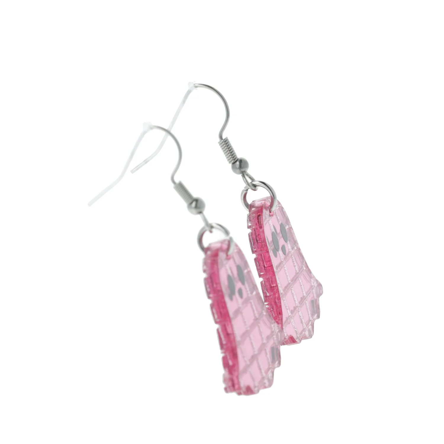 Pink Boo-gie Nights Ghost Earrings - Image 4