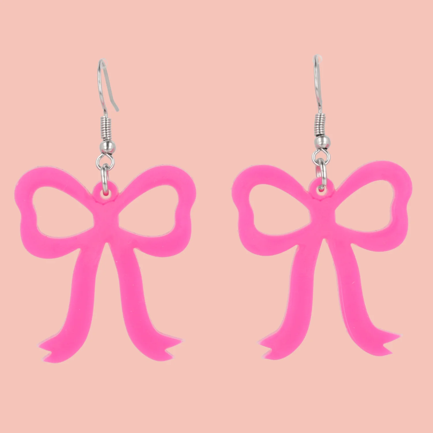 Pink Bow Earrings - Image 2