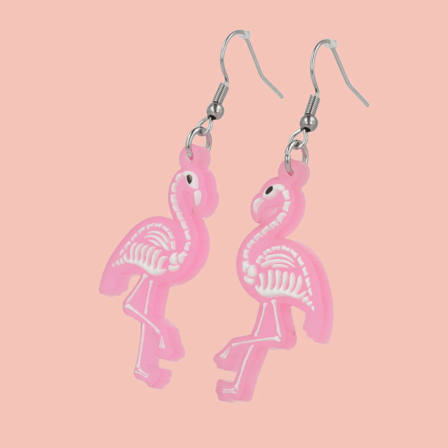 Pink Glow Flock Around & Find Out Flamingo Earrings - Image 2