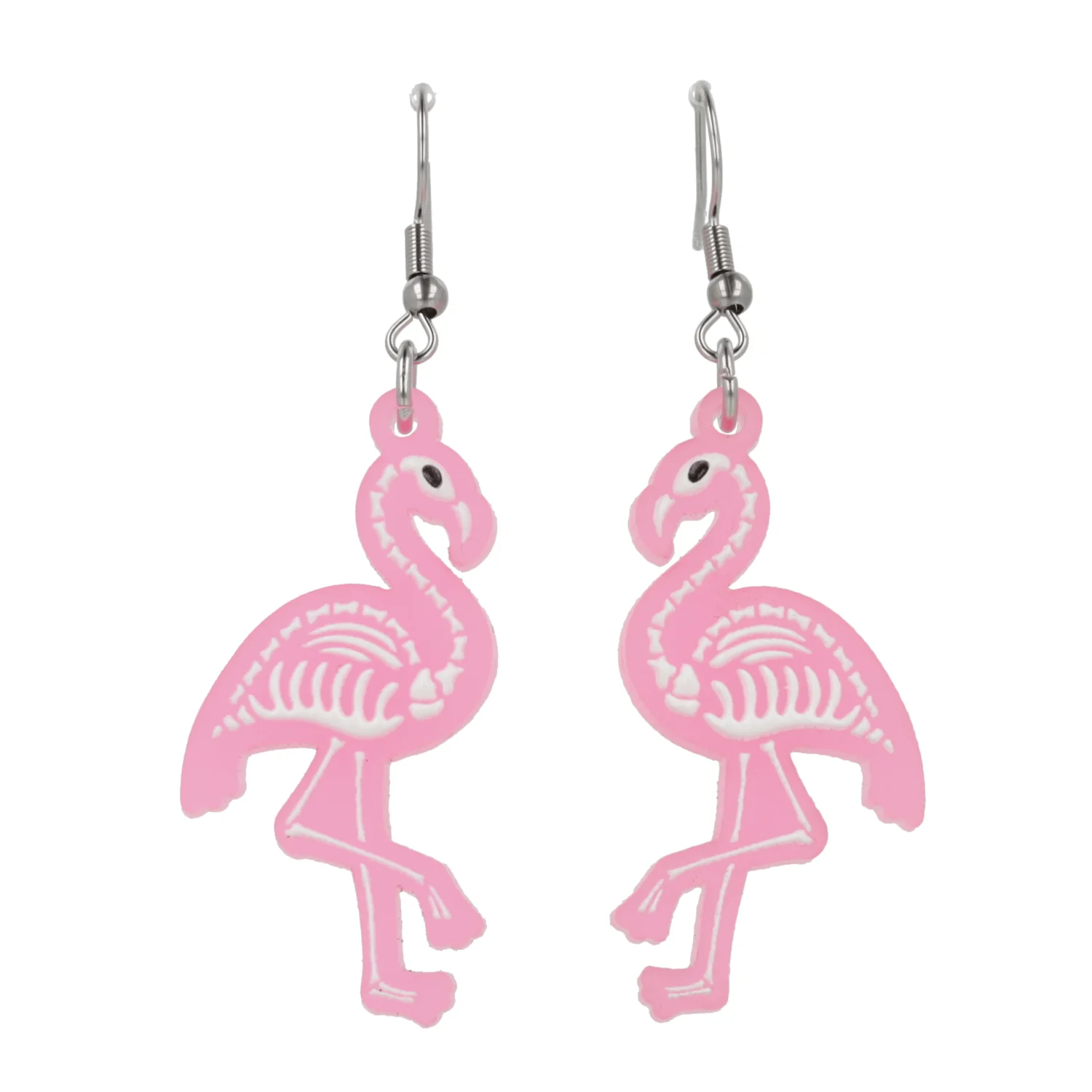 Pink Glow Flock Around & Find Out Flamingo Earrings - Image 3