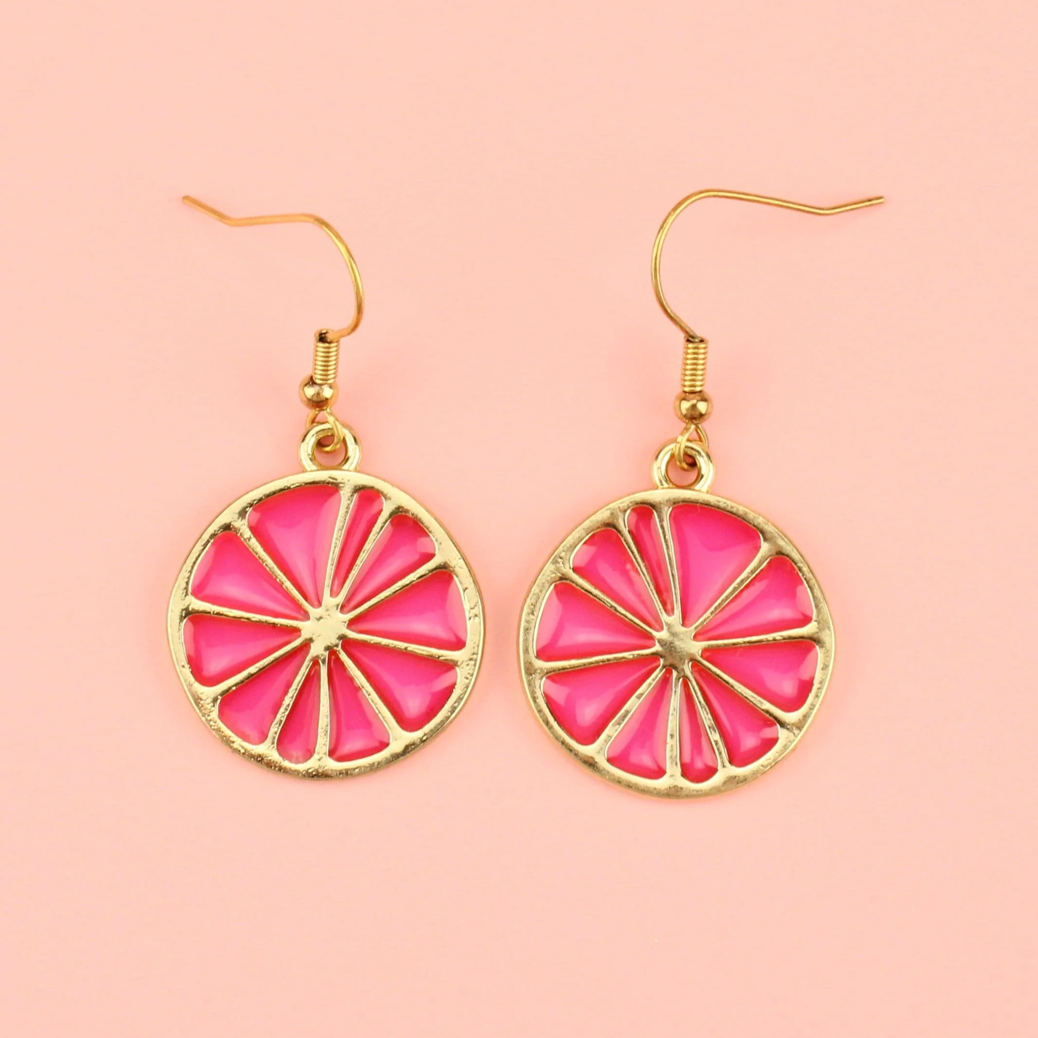 Pink Grapefruit Earrings