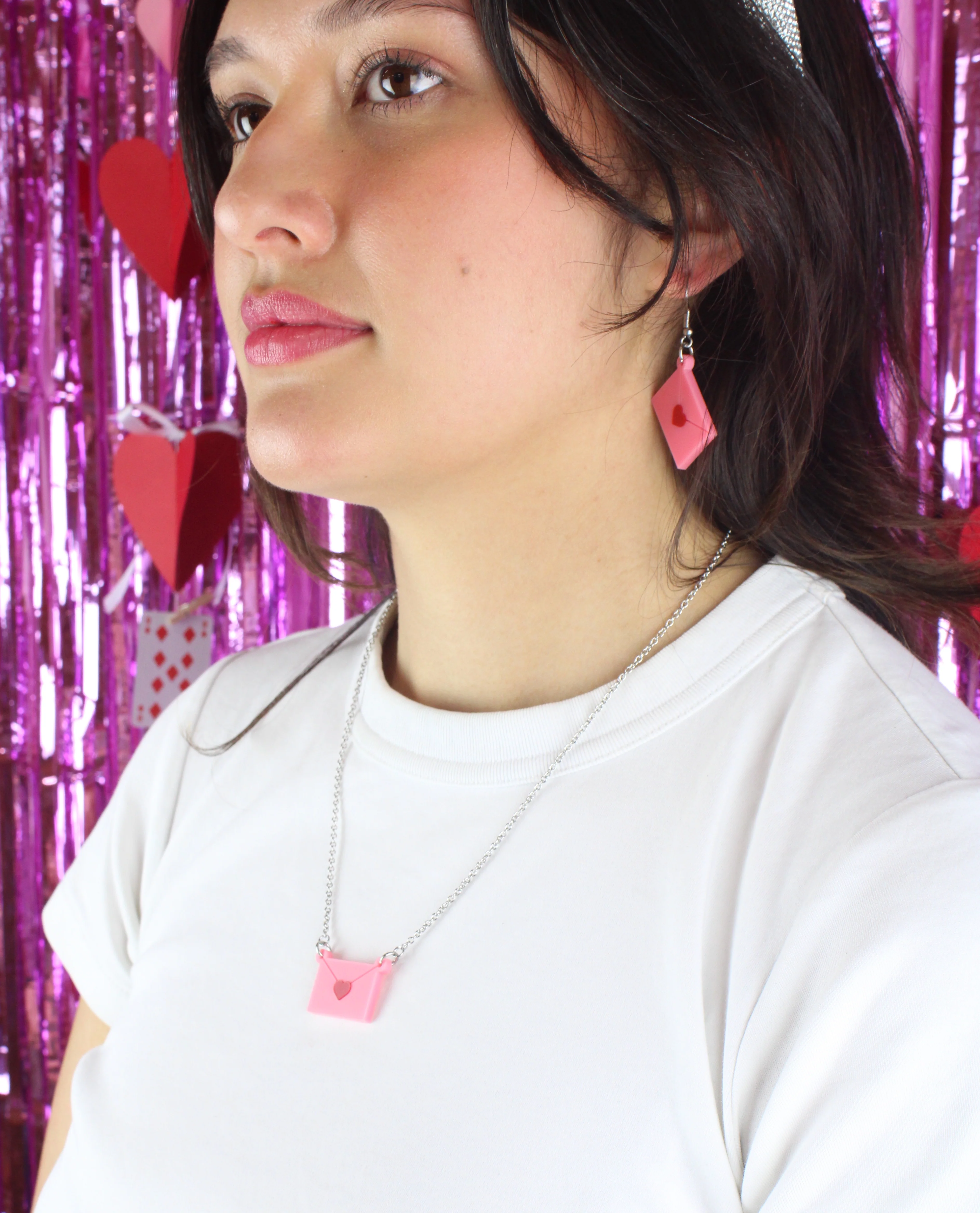 Pink Love Letter Necklace - Image 7