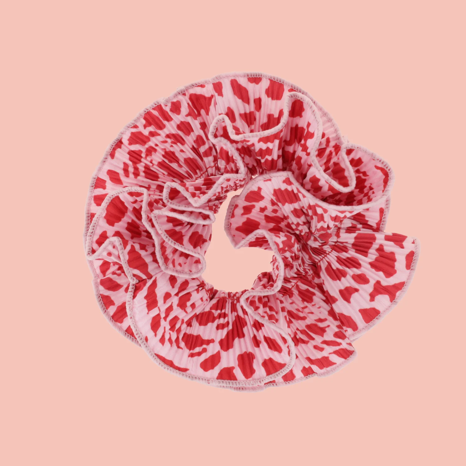 Pink & Red Ruffle Scrunchie