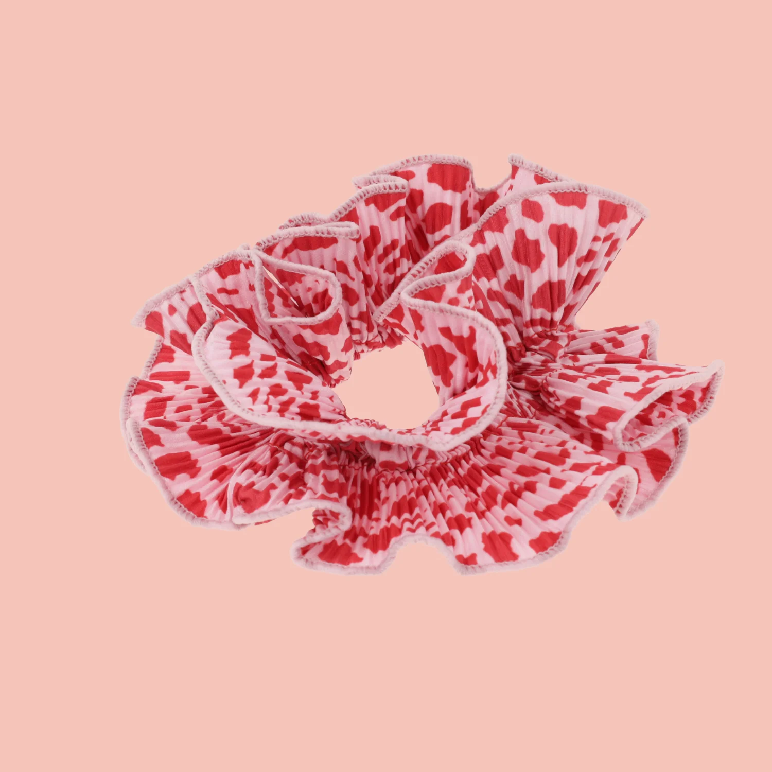 Pink & Red Ruffle Scrunchie - Image 2