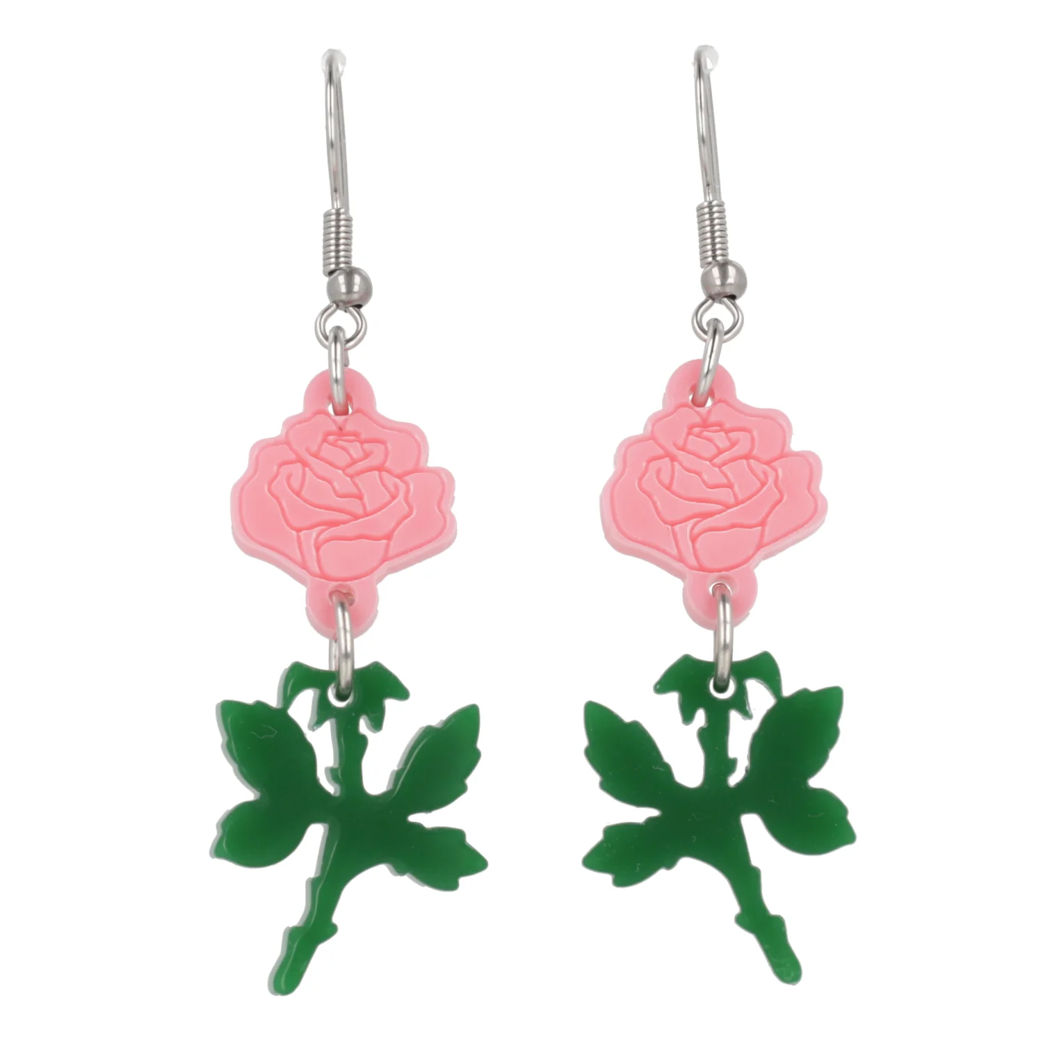 Pink Rose Earrings - Image 6