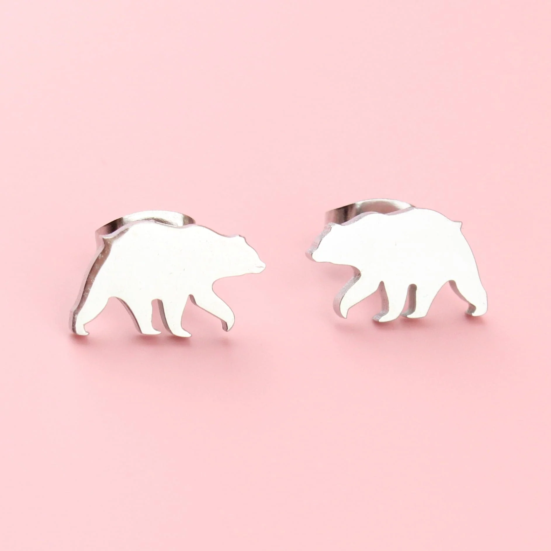 Polar Bear Stud Earrings