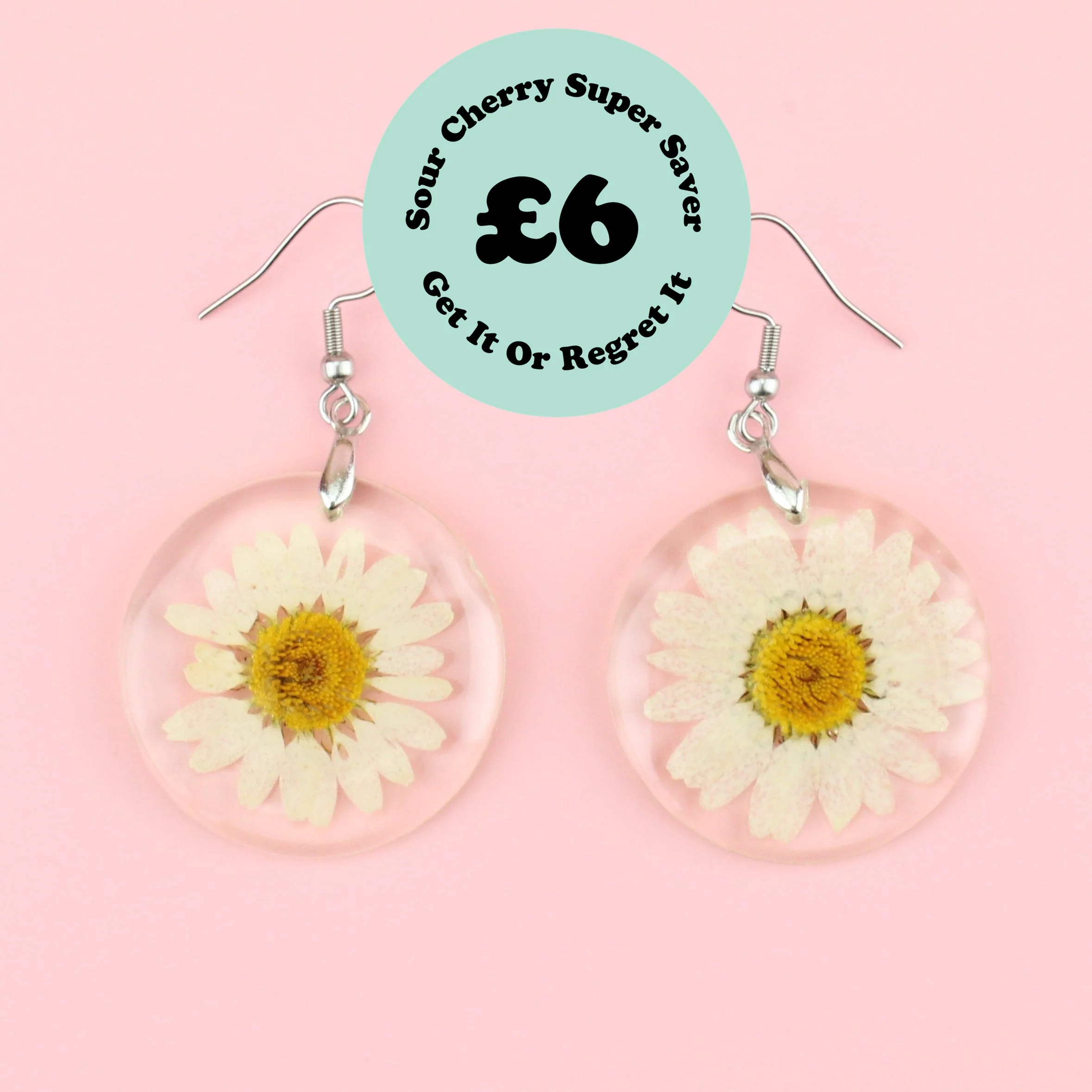 Resin Daisy Earrings