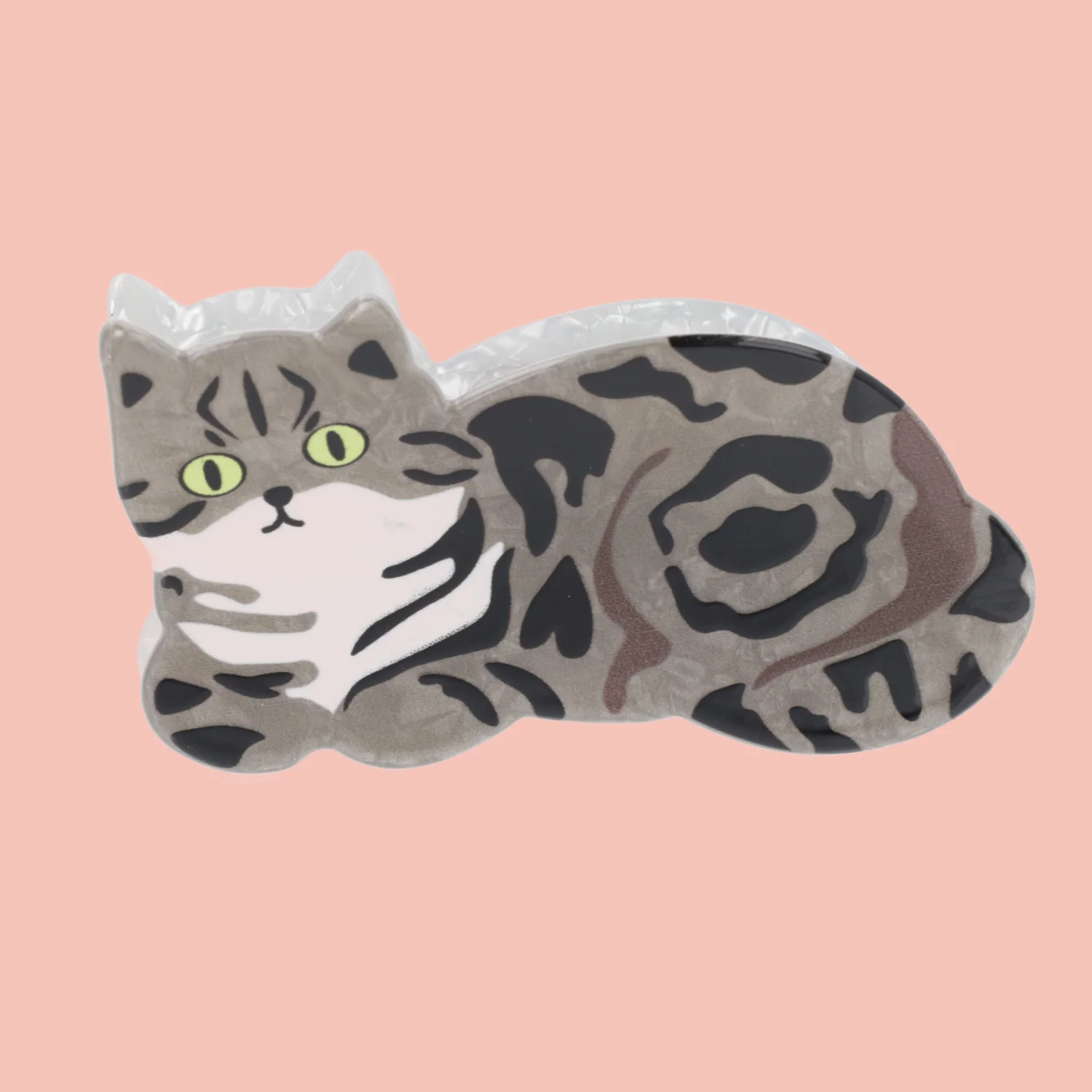 Resting Cat Face Claw Clip