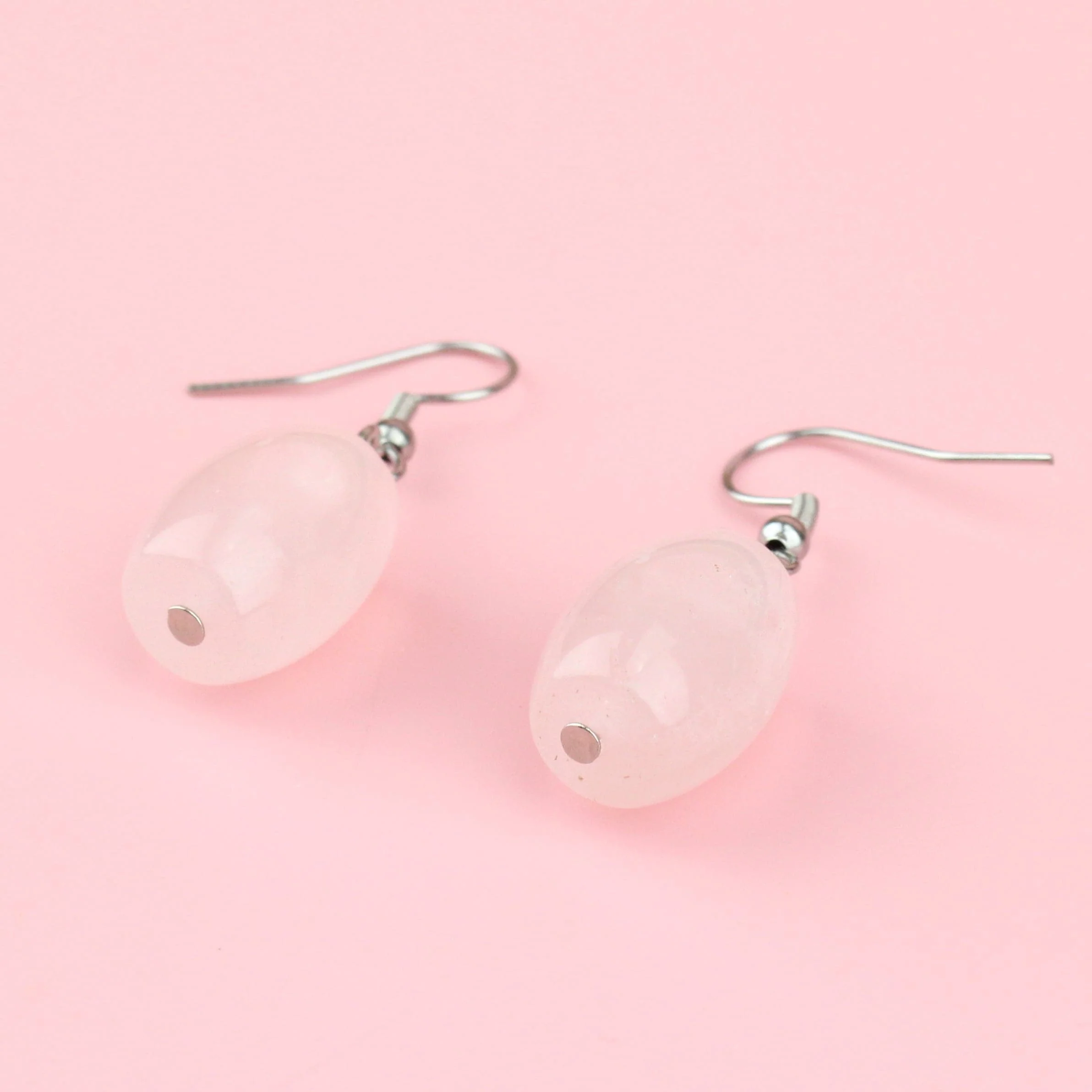 Rose Quartz Earrings - Image 3