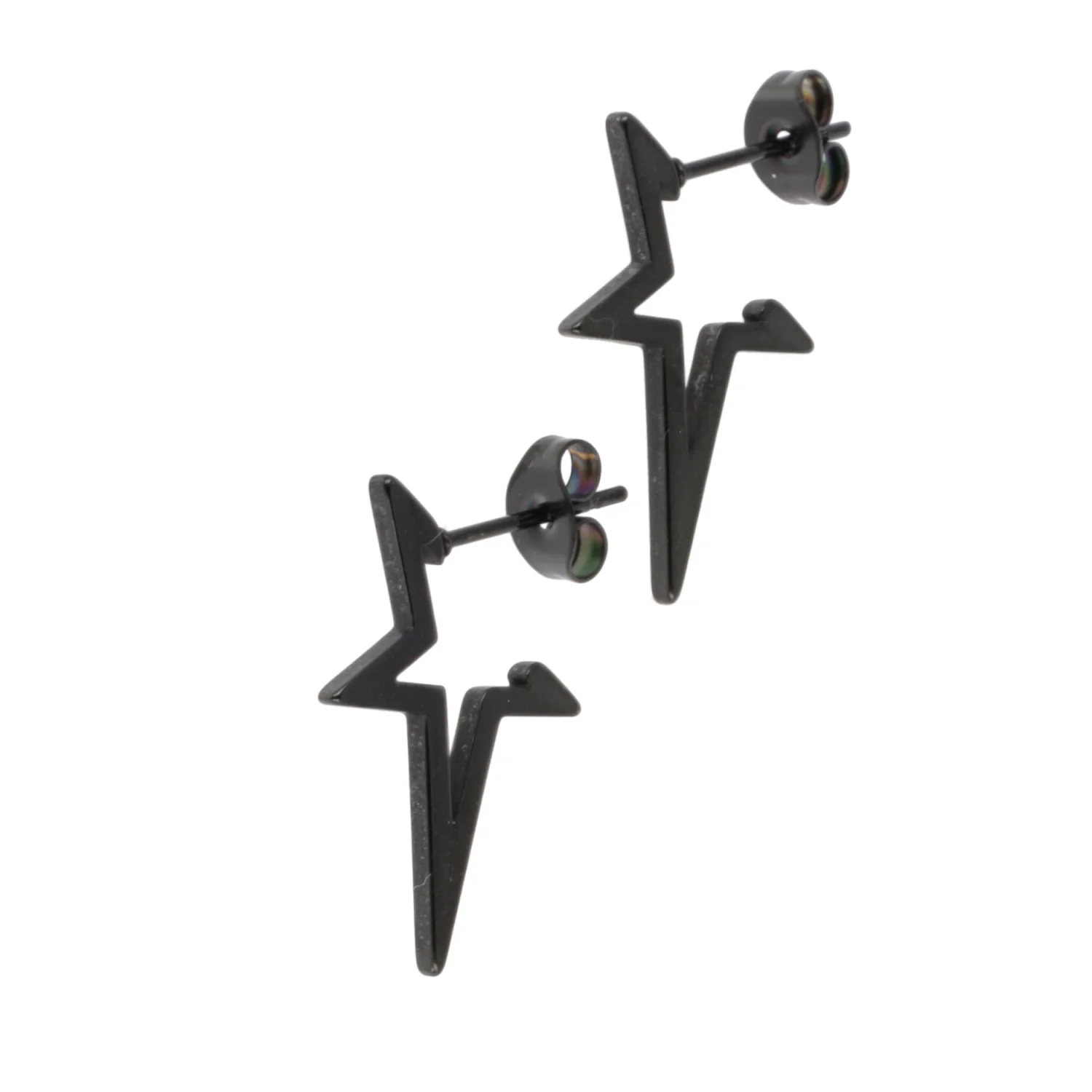 Scene Queen Star Stud Earrings (Black) - Image 3