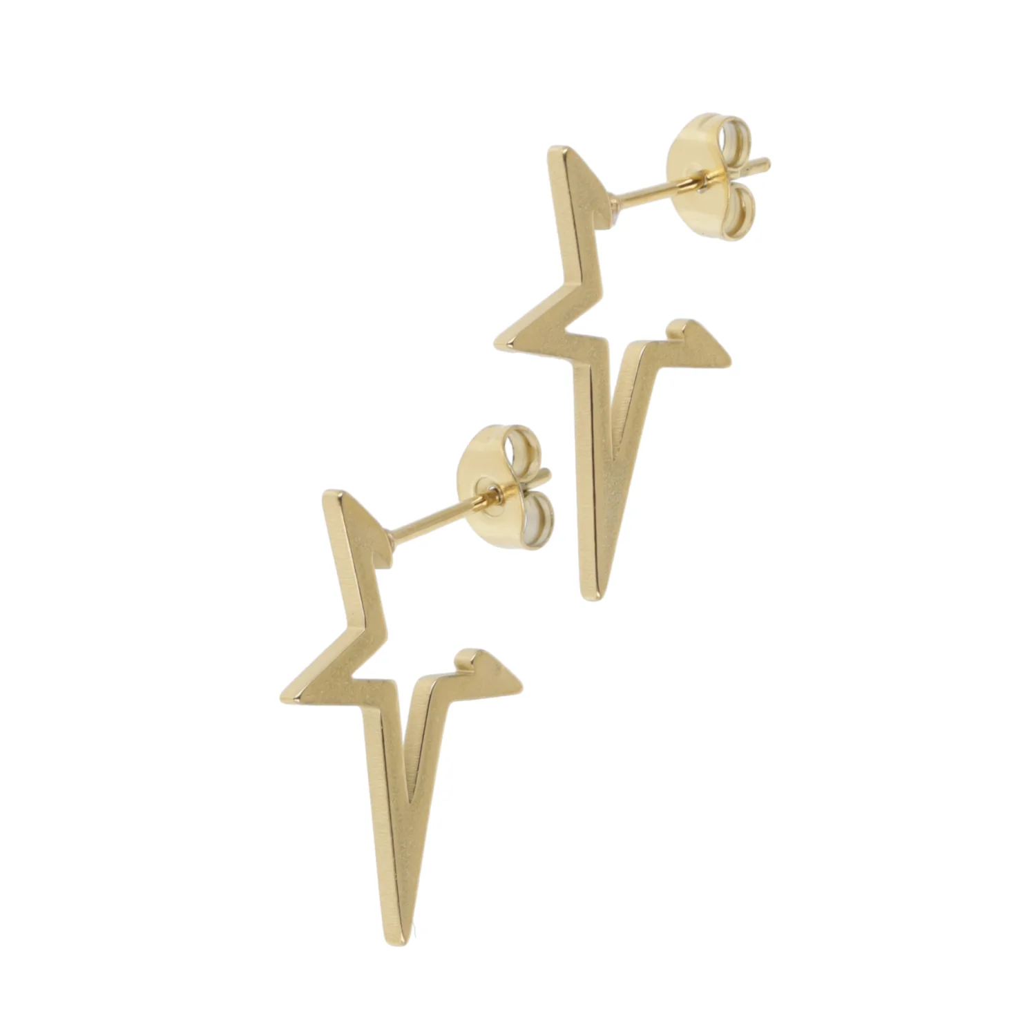 Scene Queen Star Stud Earrings (Gold Plated) - Image 3