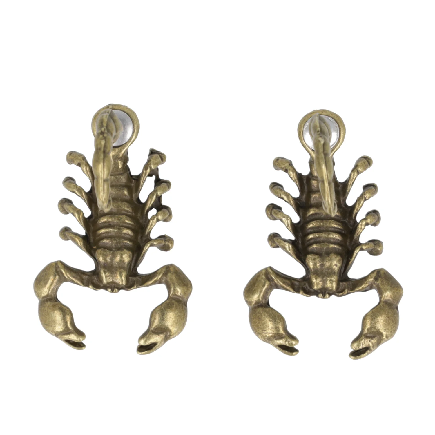 Scorpion 2 Piece Stud Earrings (Antique Gold Plated) - Image 5