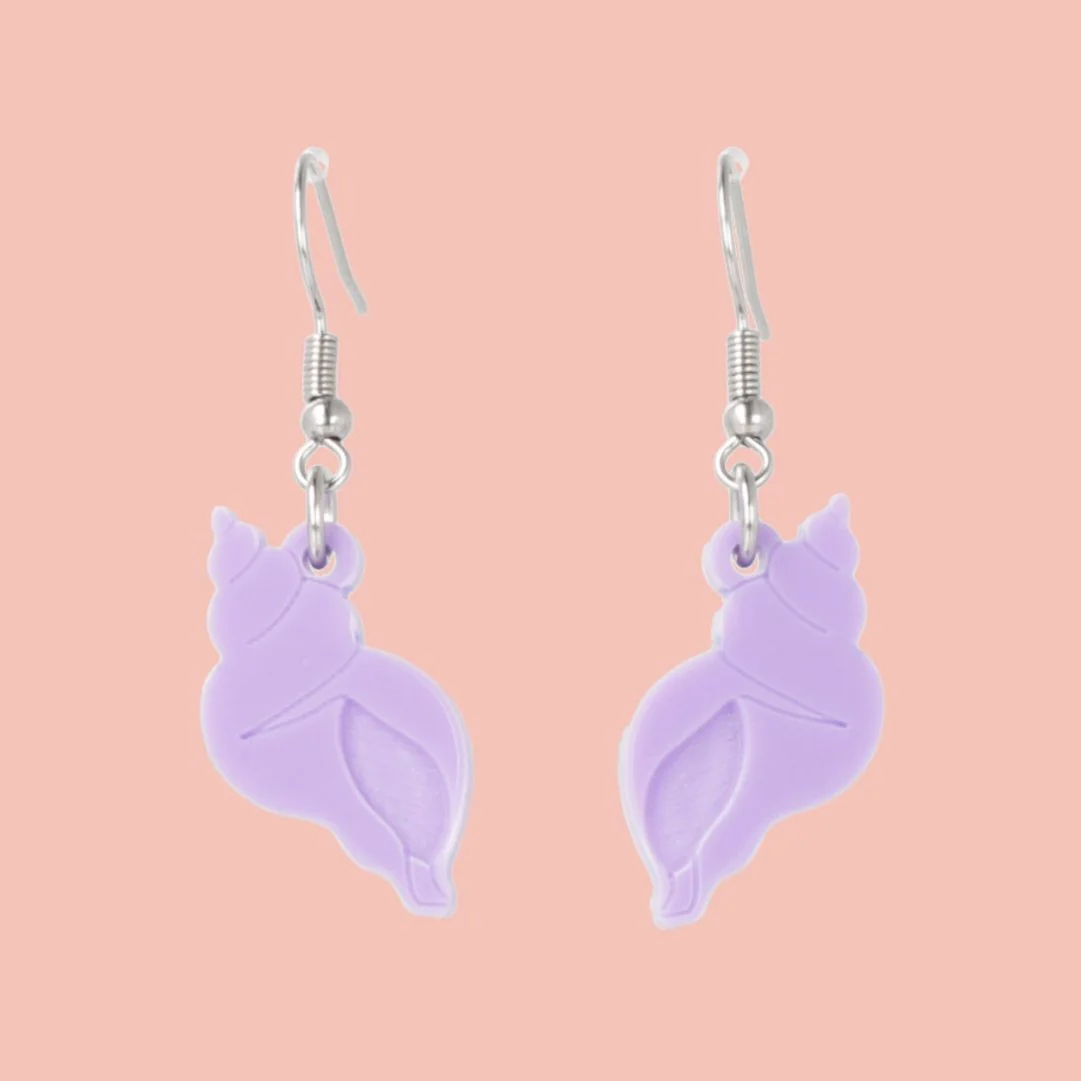 Shell Yeah Earrings (Lilac) - Image 2