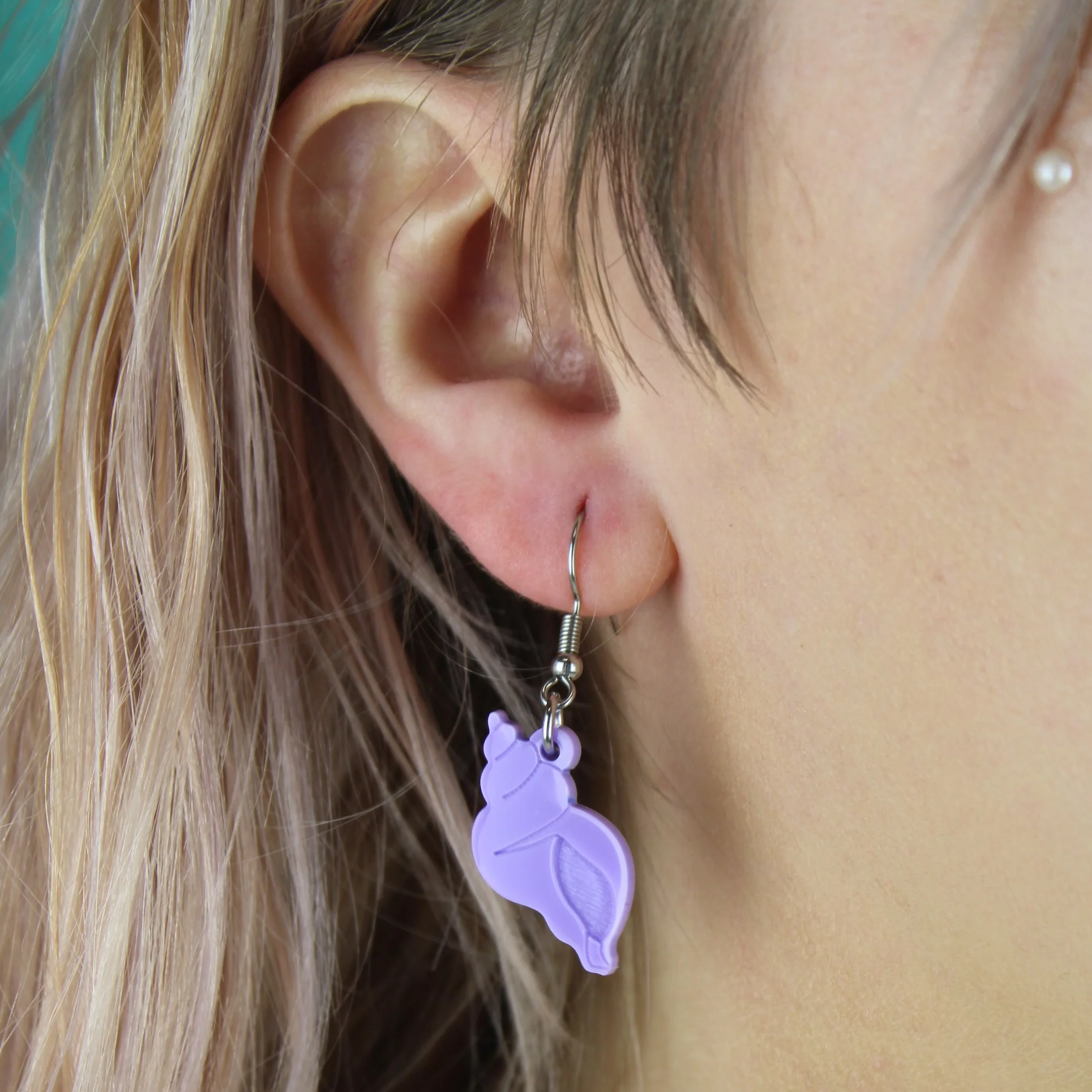 Shell Yeah Earrings (Lilac) - Image 3