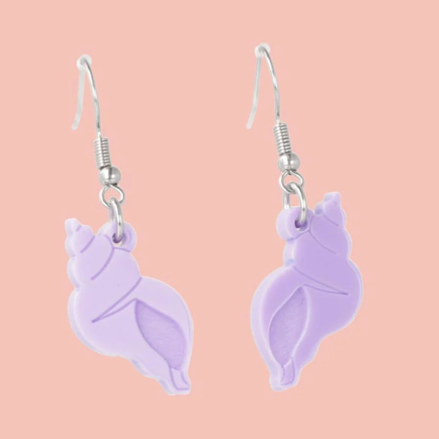 Shell Yeah Earrings (Lilac) - Image 4